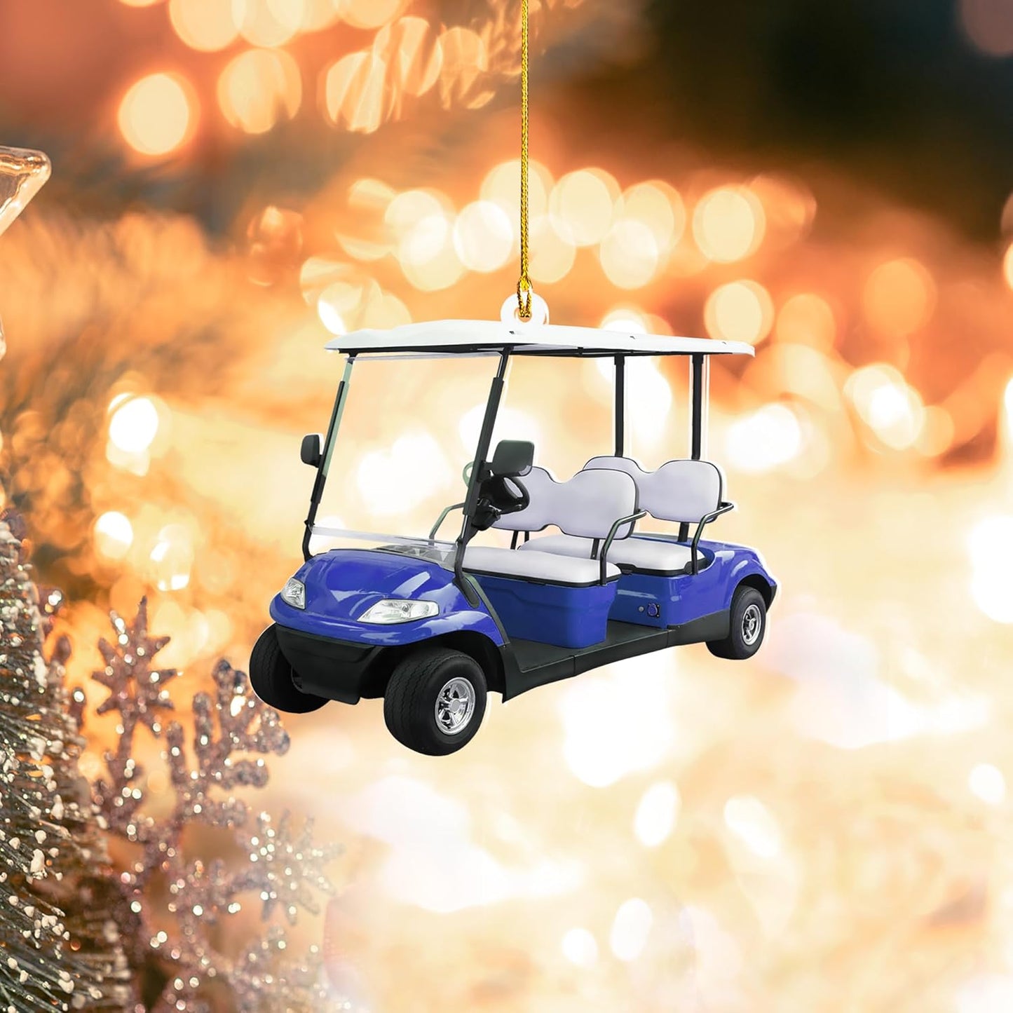 Personalized Golf Ornaments for Christmas Tree 2025 Custom Golf Christmas Ornament Golfing Bag Ornament Sports Golf Cart Ornaments Gift for Golfer Bag Golfing Lovers Hanging Decoration (G19)