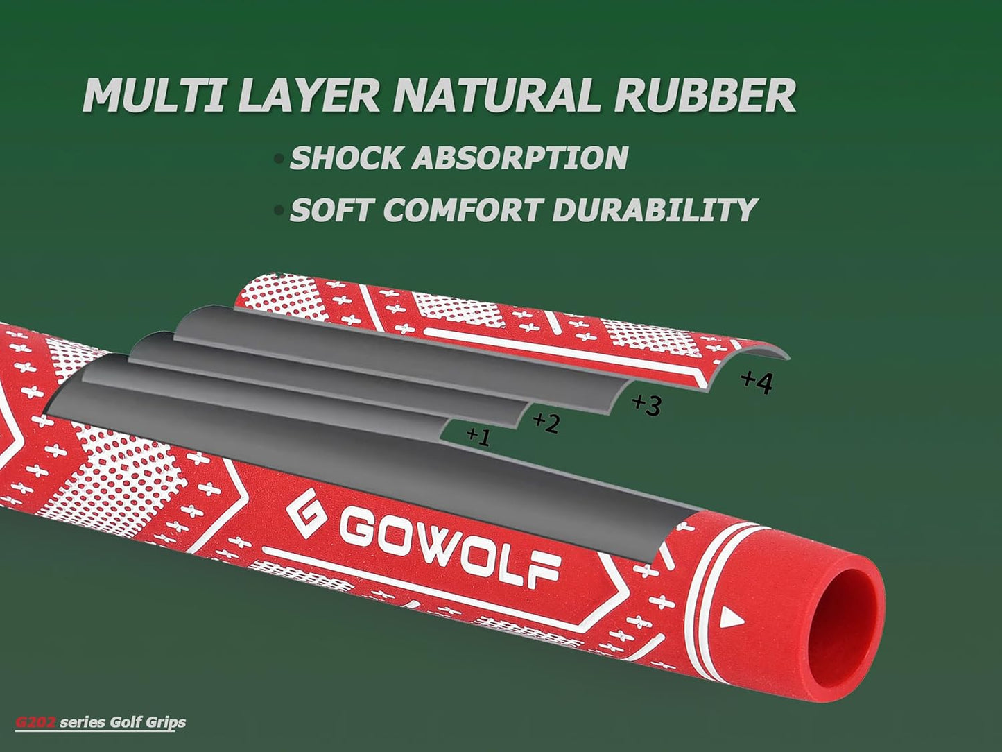 Gowolf Golf Grips Cord Rubber Multi-compound Golf Driver Irons Club 13pcs Golf Grips Colored Top Cover SL02 Pro with Free 15 Tapes