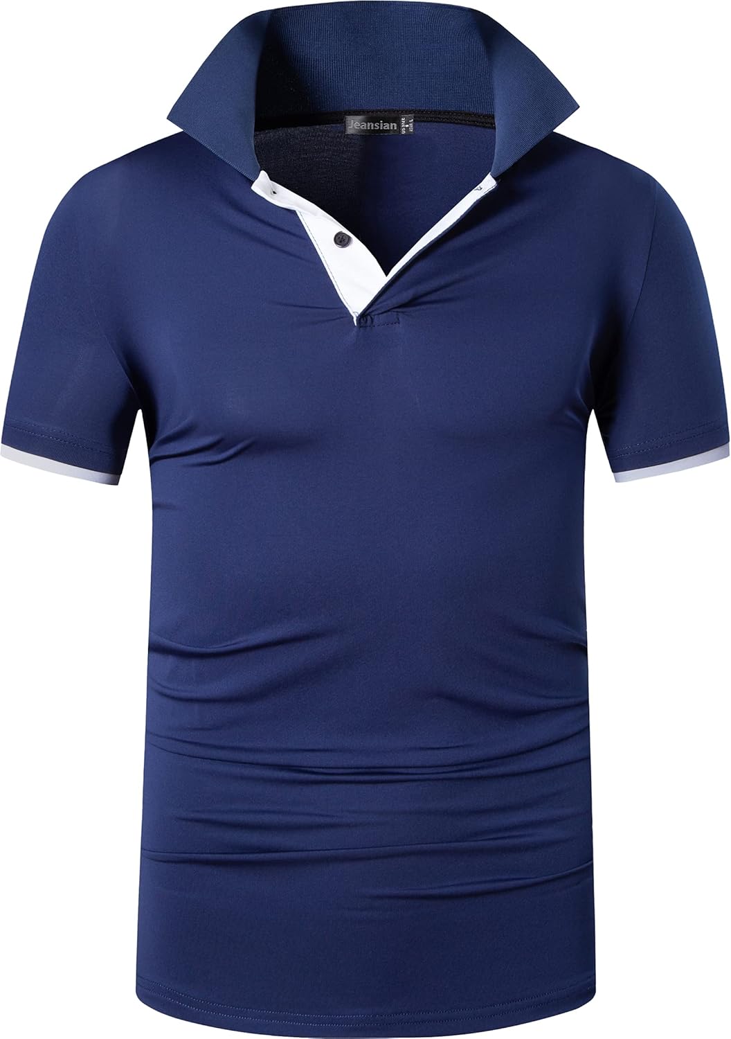 jeansian Men's Sport Outdoor Quick Dry Fit Short Sleeves Polo Tee Shirt Tshirt T-Shirt Tops Golf Tennis Bowling LSL195