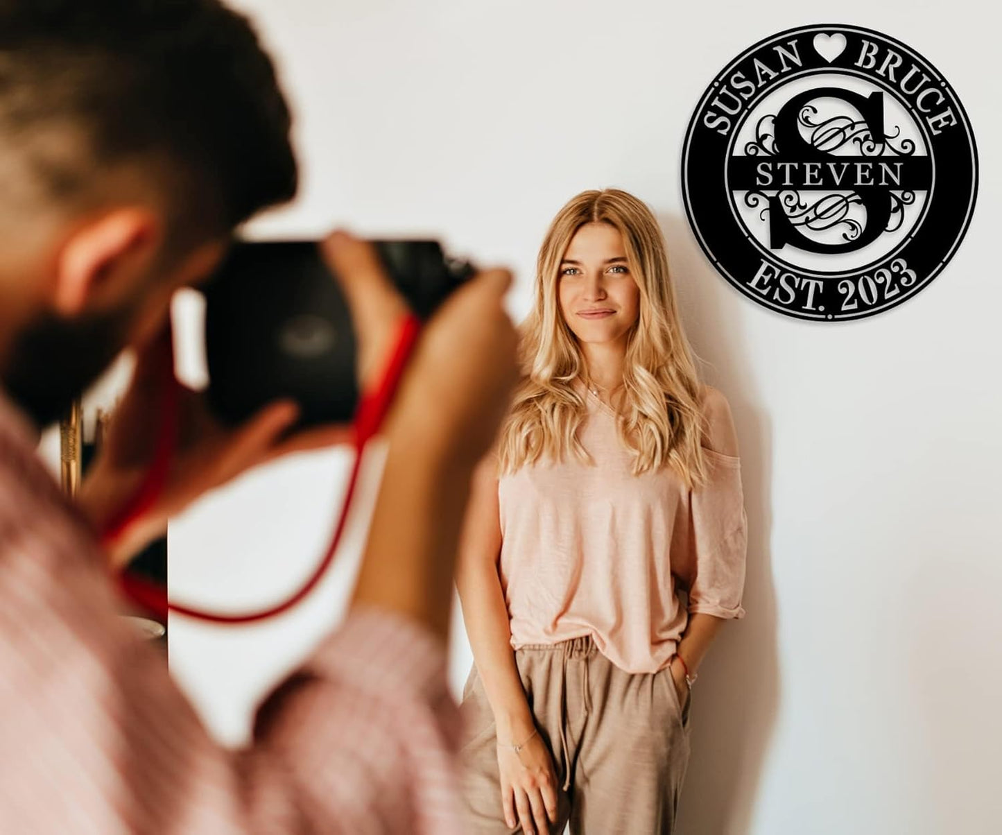 Personalized Wedding Gifts House Warming Gifts New Home Last Name Signs for Home Monogram Wall Decor Custom Metal Name Sign Monogram Gifts Wedding Gifts for Couple Metal Wall Art