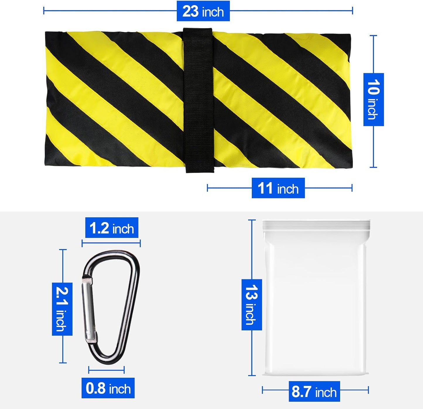 EMART Heavy Duty Sandbag Photo Studio Weight Bag Saddlebag Design for Photography Light Stand Tripod, Outdoor Patio, Sports, Pop up Tent, Umbrella Base, Camping, Fishing Chair -4 Packs Set(Yellow)