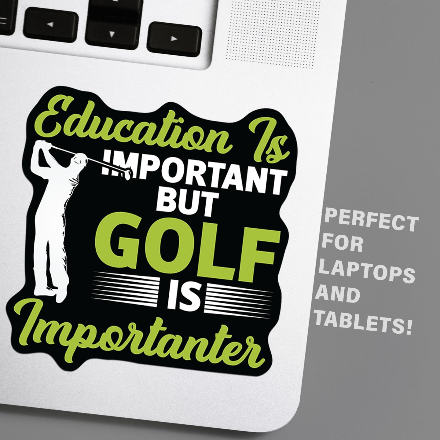 Funny Golf Stickers – Choose from 10 Humorous Designs – Durable Waterproof Vinyl Decals for Cars, Golf Carts, Laptops, Windows, Bumpers & More – 5 Inch (Golf is Importanter)