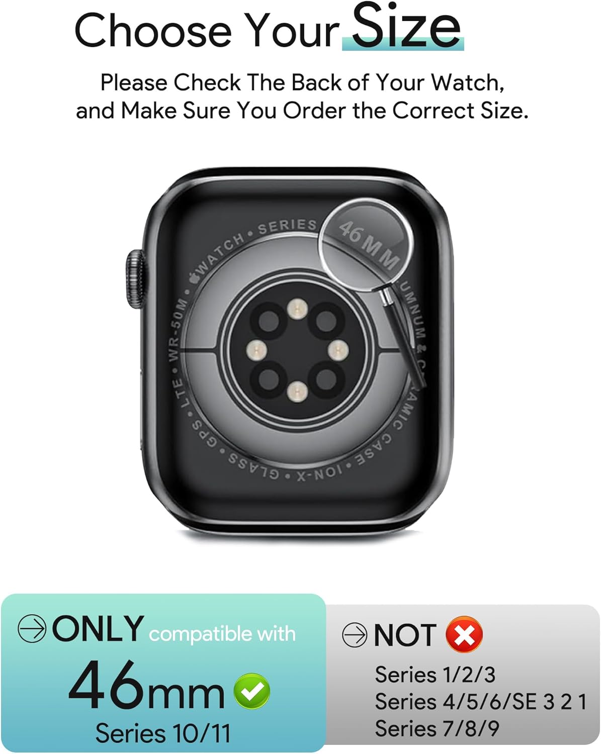 JR.DM 46mm 2 Pack Hard PC Case with HD Tempered Glass Screen Protector for Apple Watch Series 10/11 (2025), Guard Bumper Full Coverage Protective Anti-Scratch Face Cover for iWatch, Black+ Black