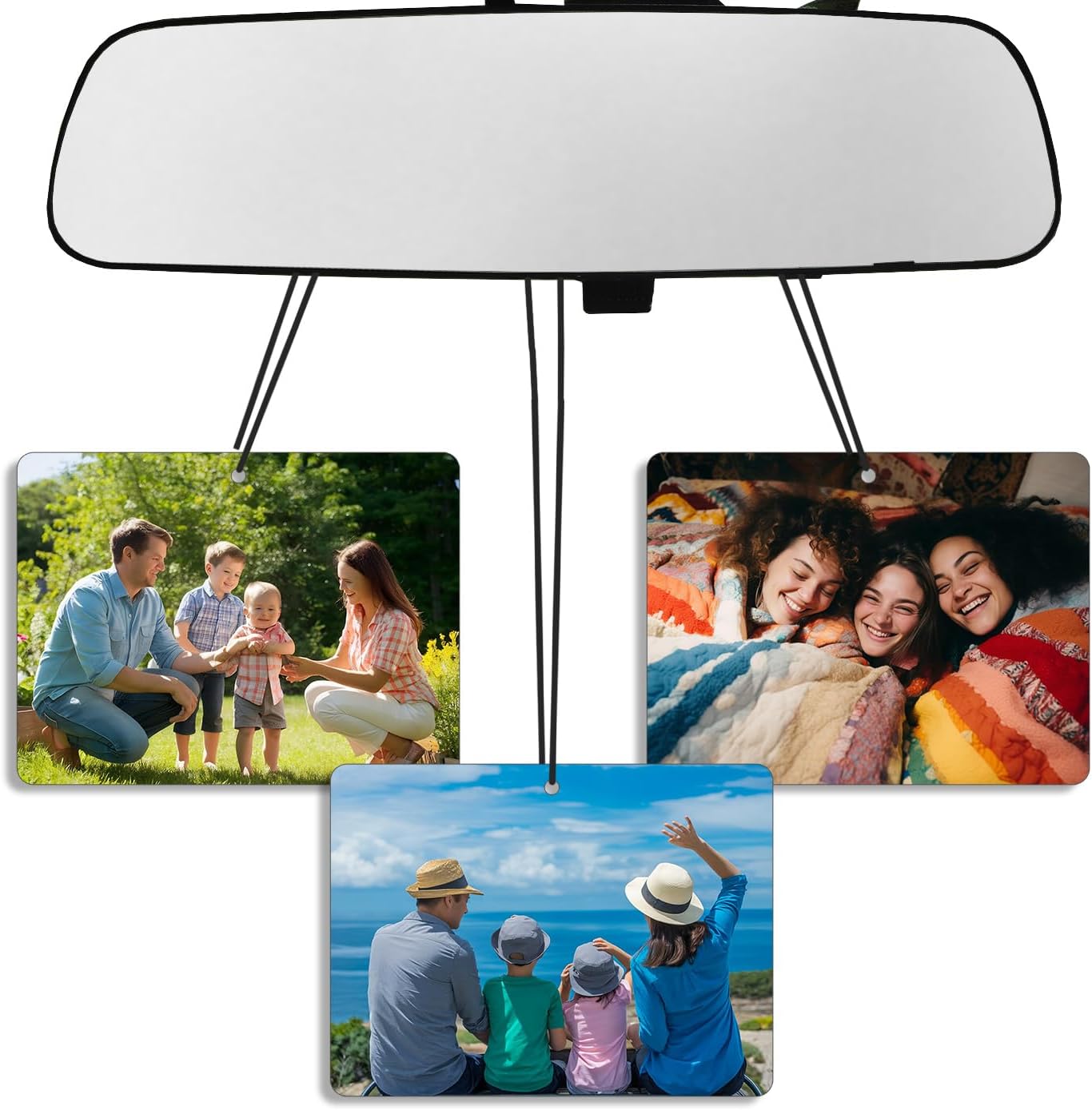 Custom Car Air Freshener with Picture - Personalized Double Sided Photo Air Fresheners for Car, Customized Air Freshener Gift for Men Women Bathroom Wardrobe Car (Horizontal square, Regular)