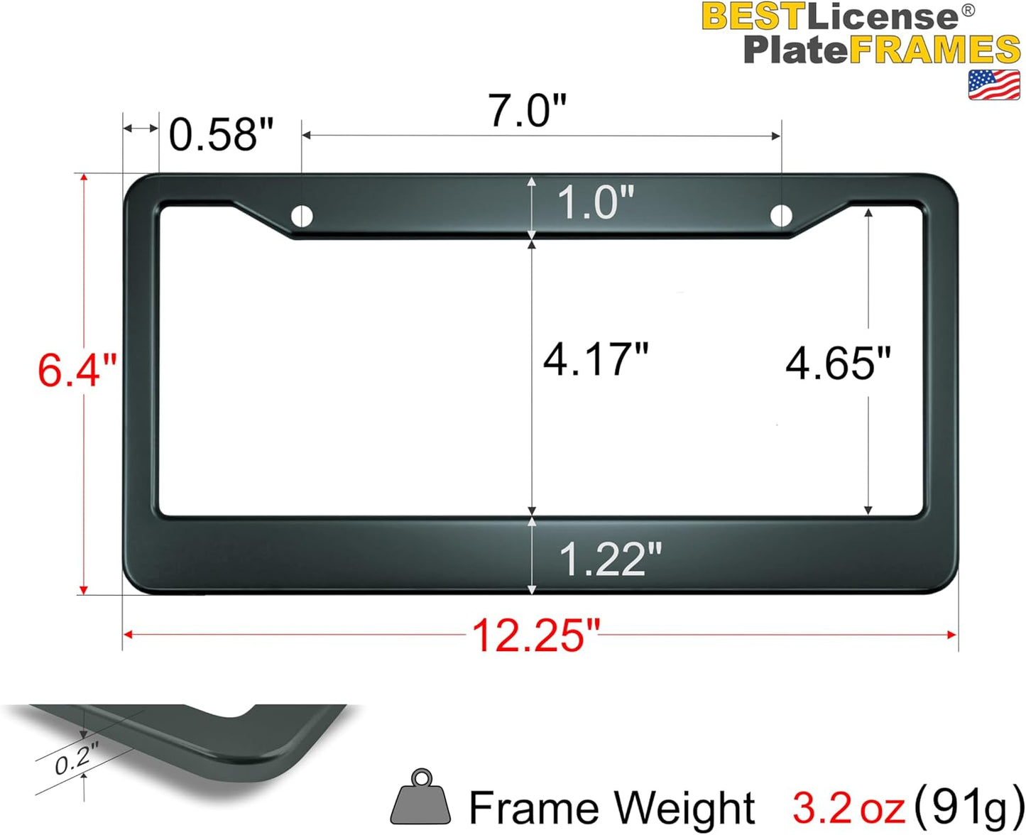Golf Club and Ball Design with Your Custom Text | Laser Etched Anodized Aluminum Standard Size - CAR/Automobile License Plate Frame & Free caps - Blue (Qty: 1 Frame)