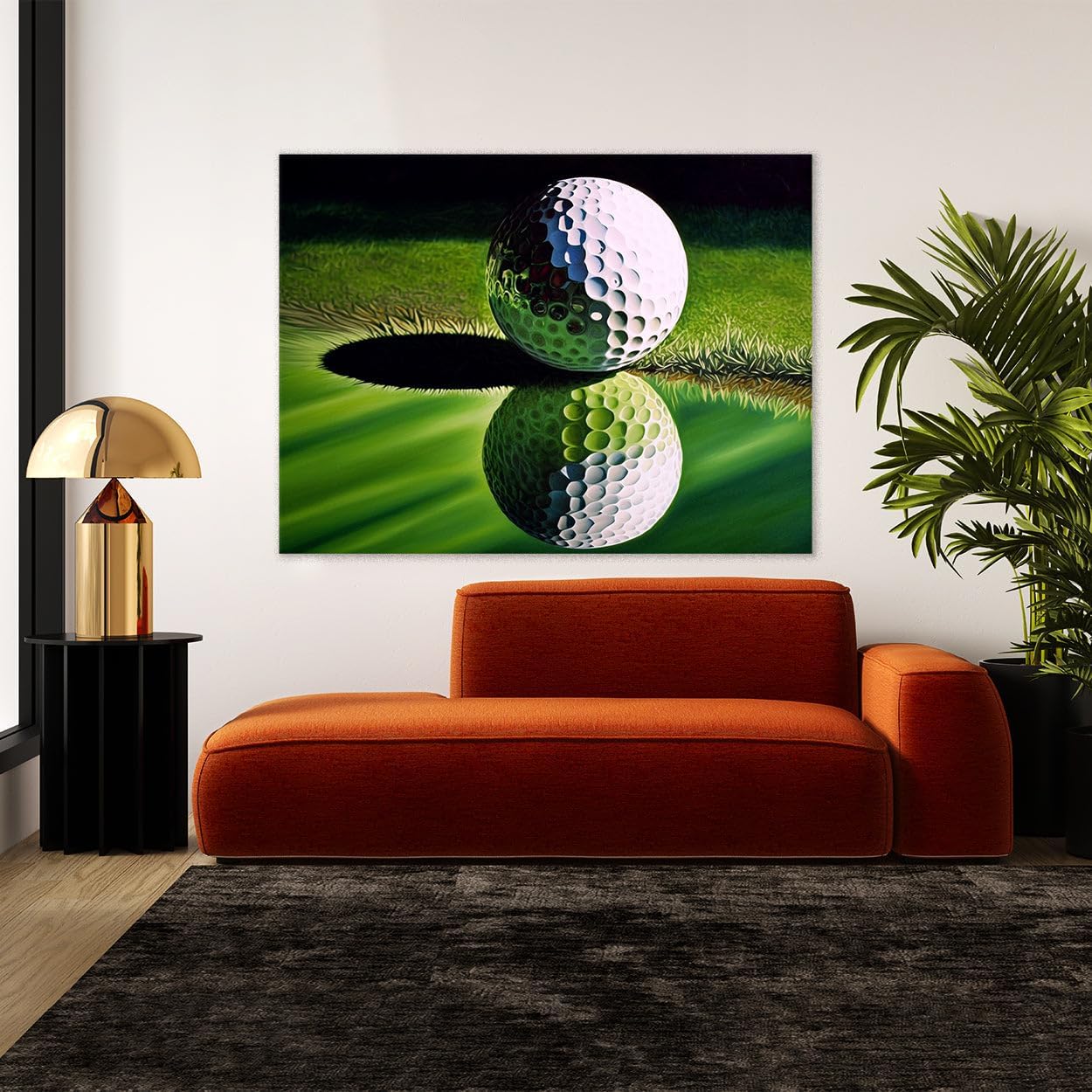 Sense Canvas Golf Ball Green 2 Canvas Art - Home Decor Wall Art Print Poster Painting Small 16x12 / 0.75"