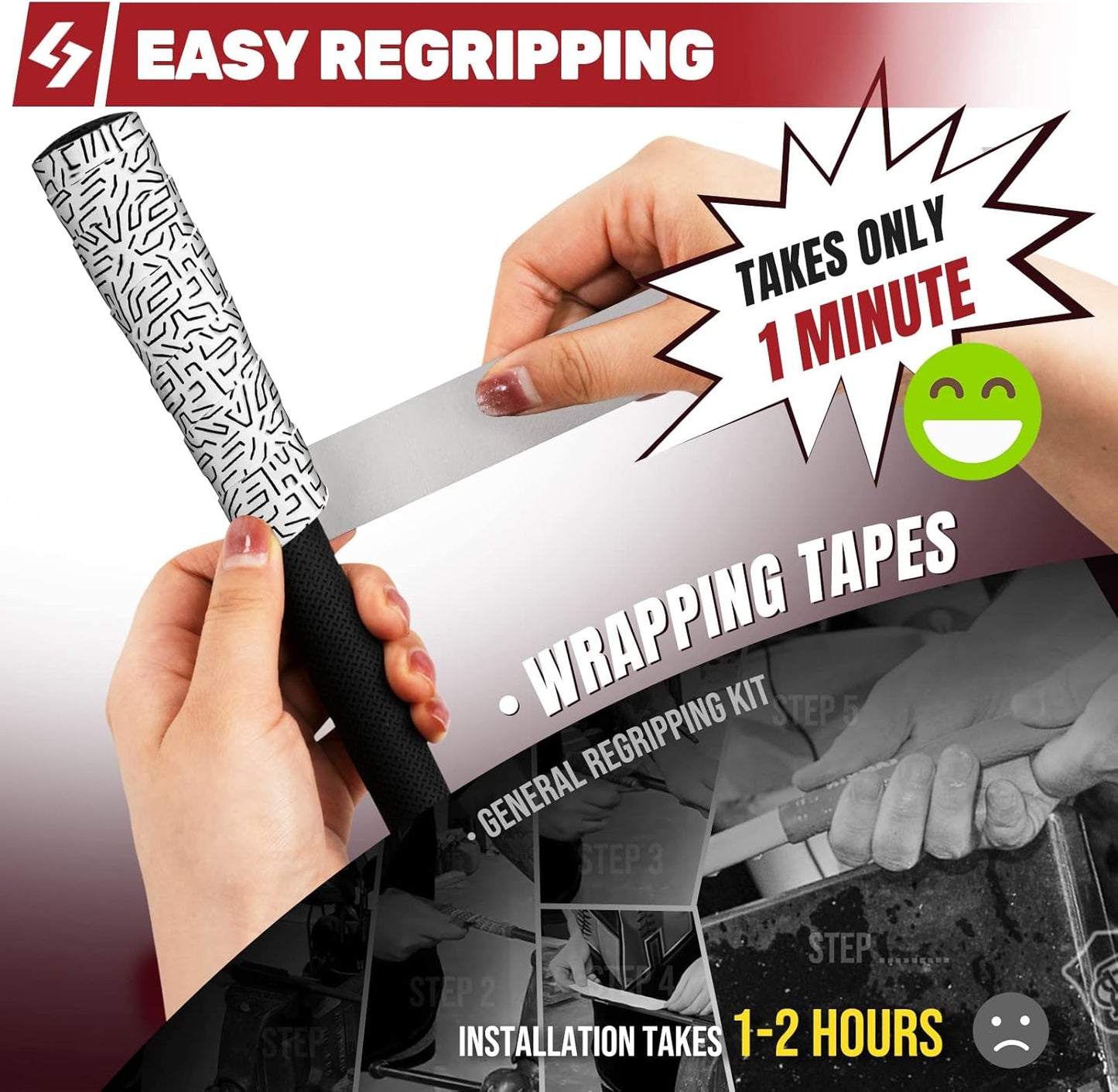 SAPLIZE Golf Grip Wrapping Tapes, 3 Or 15 Pack Tacky PU Overgrip Tapes, New Regripping Solution for Golf Club Grips