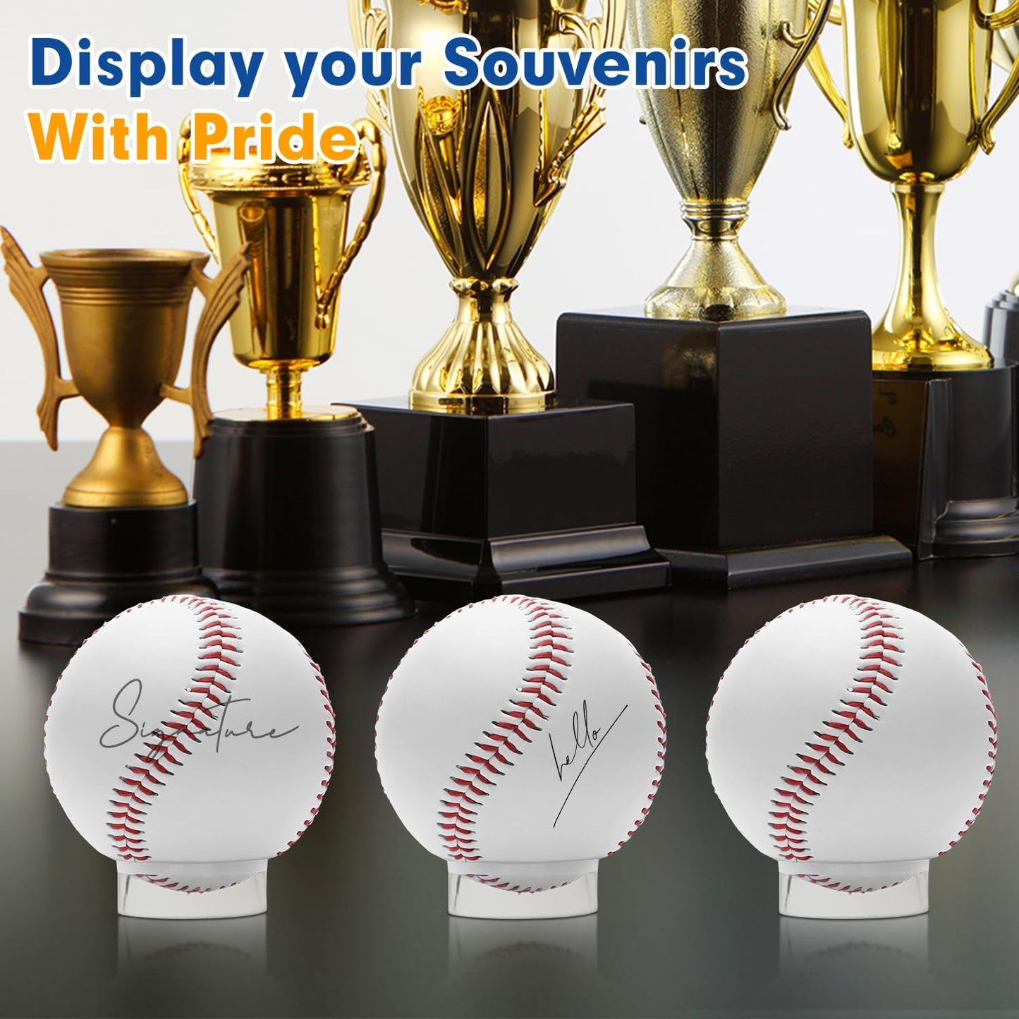 Small Clear Display Stand Ring Holder | 30 PCS (0.6 Inches) | Round Beveled Pedestal for Dragon Ball, Golf, Baseball, Egg, Spheres, Marble | Hold Up to 10lb | Perfect for Small Collections