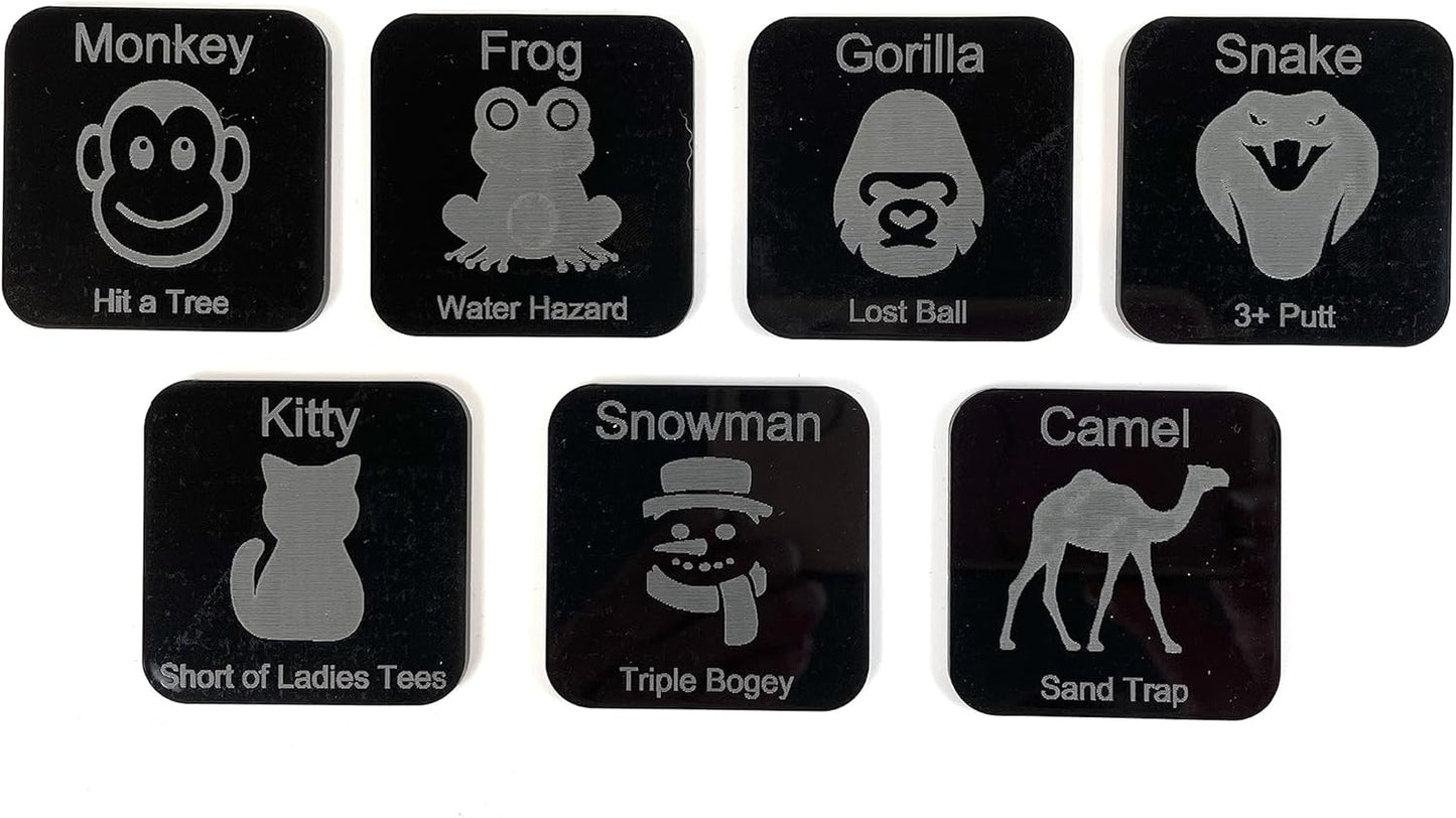 Adult Animal Golf Game – Fun and Durable Acrylic Chips – Perfect for Golf Trips, Parties, and Gifts!