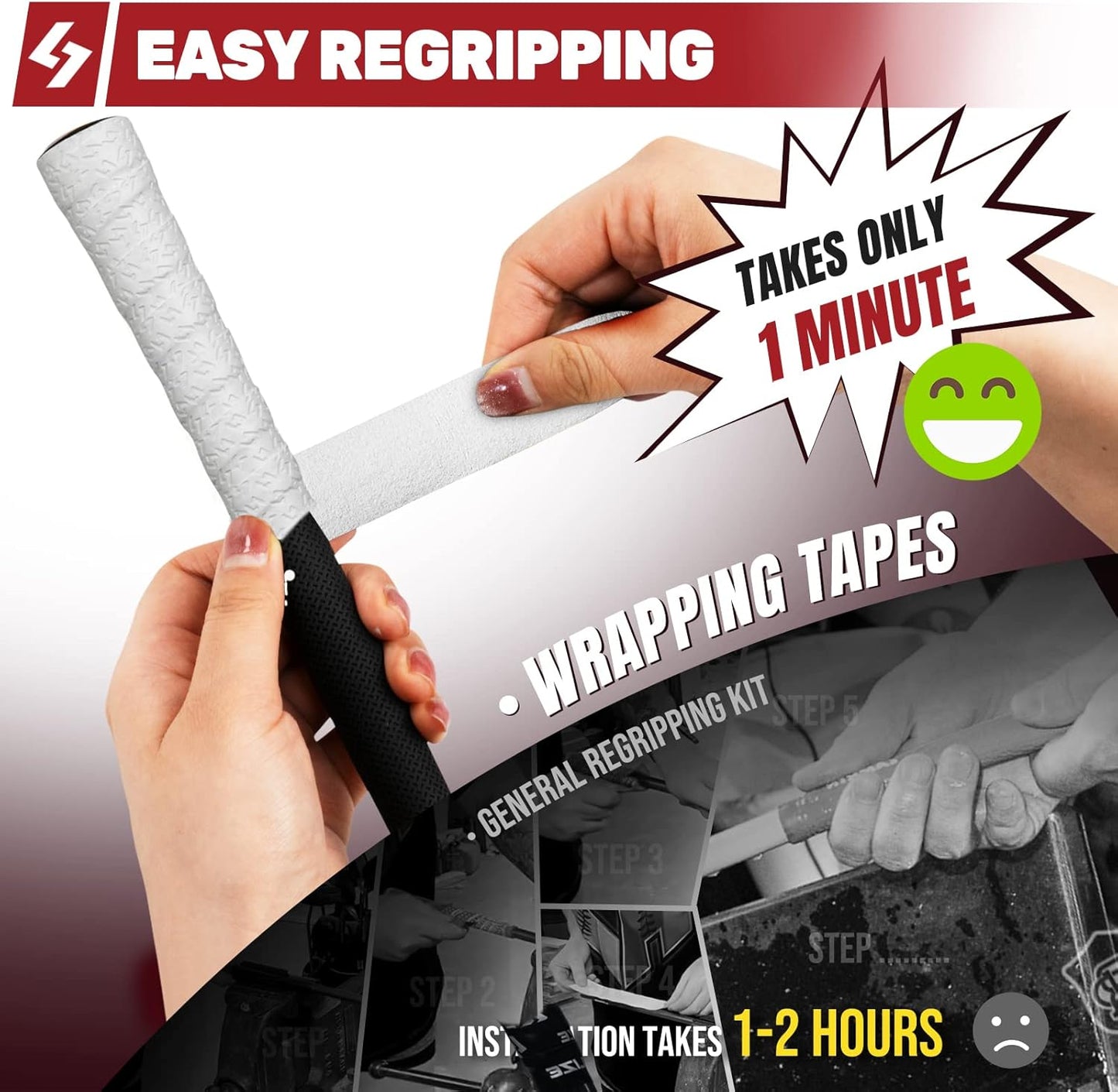 SAPLIZE Golf Grip Wrapping Tapes, 3 Or 15 Pack Tacky PU Overgrip Tapes, New Regripping Solution for Golf Club Grips