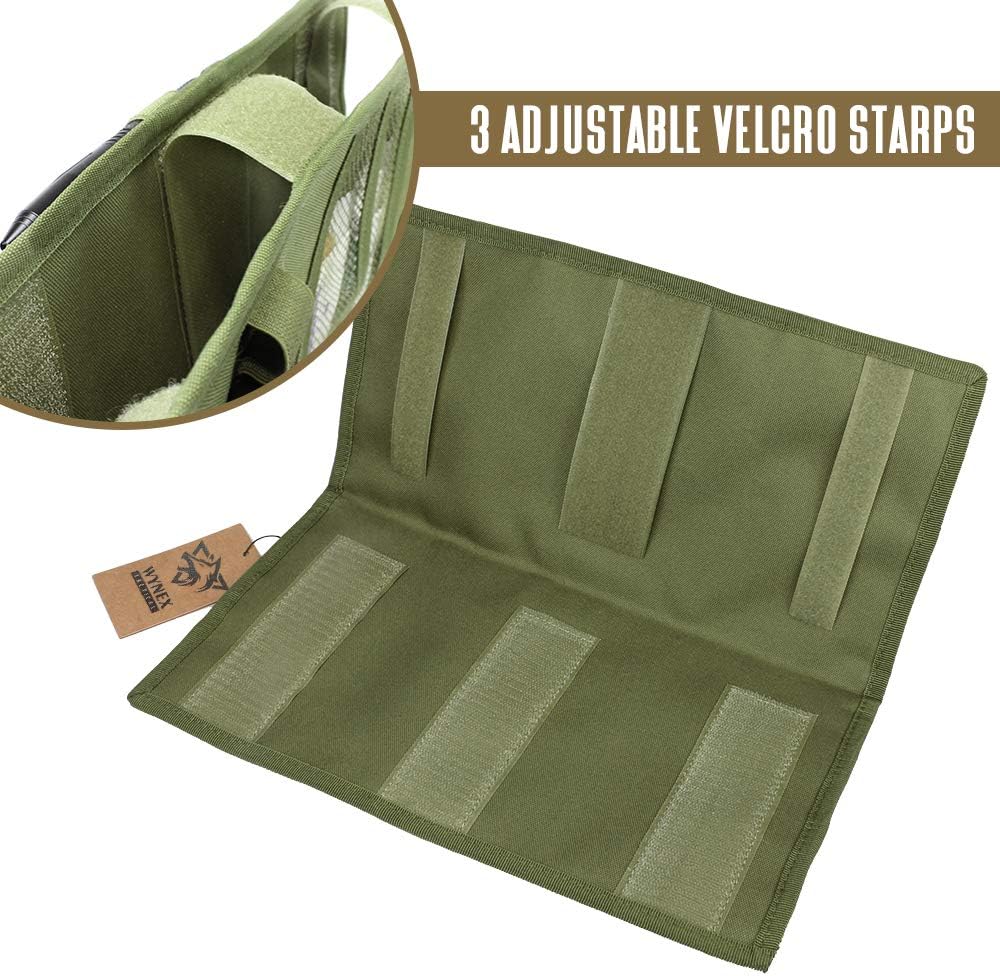 WYNEX Tactical Car Visor Organizer with Double-Sided MOLLE Panel, Universal Vehicle Sun Visor Storage for Essentials & Gear, Compatible with Cars, Pickup Trucks, Vans, SUVs