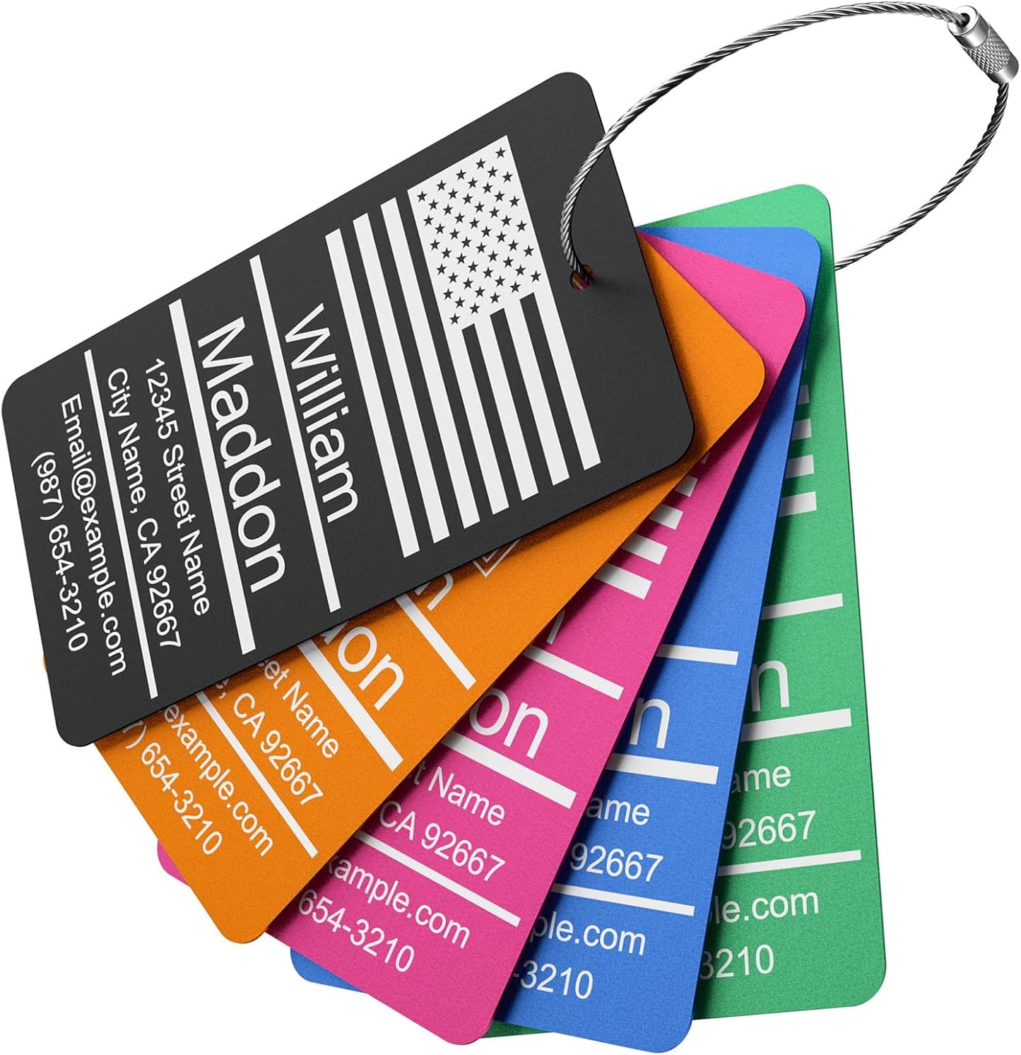Luggage Tags for Suitcase - Personalized Engraved Metal Tag for Purple Cruise Travel - Custom Name Tags Suitable for Bags and Backpacks No Underline (2x3.5 inch)