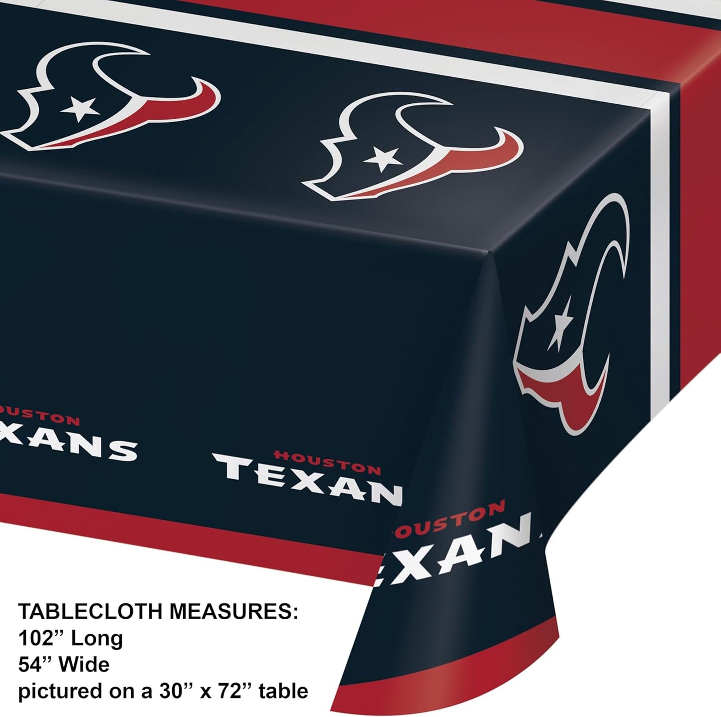 Trendware Houston Texans Plastic Tablecloths, 3 ct