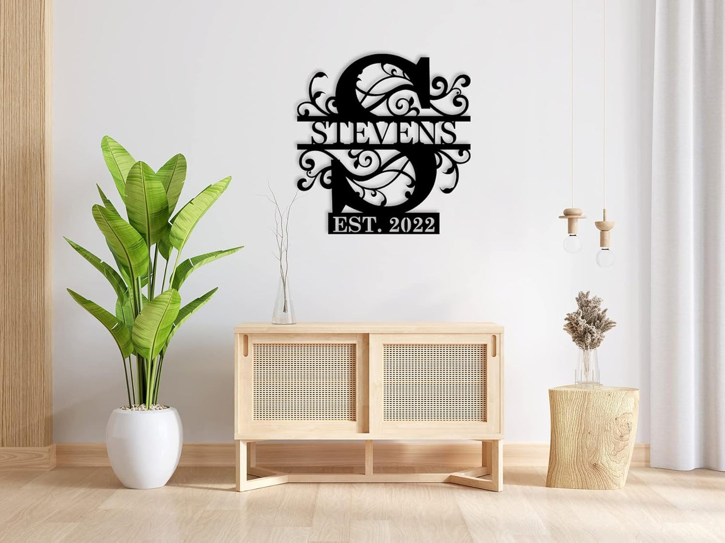 Personalized Metal Sign, Personalized Family Name Sign, Split Letter Monogram, Monogram Wall Decor, Wedding Anniversary Metal Gifts