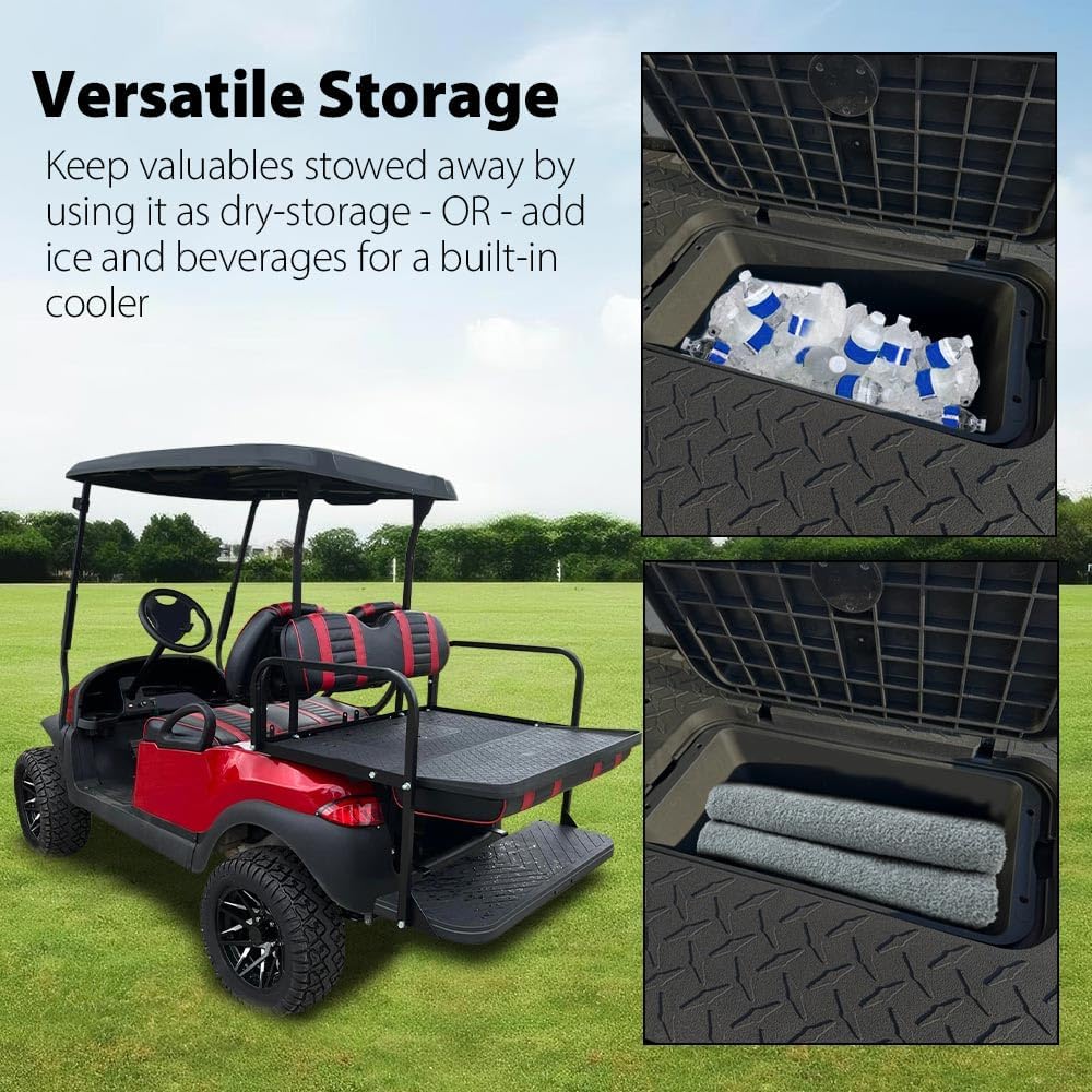 G-PLUS Storage Cooler & Storage Box Insert Compatible with Rear Seat Kits Except Club Car Ds Models