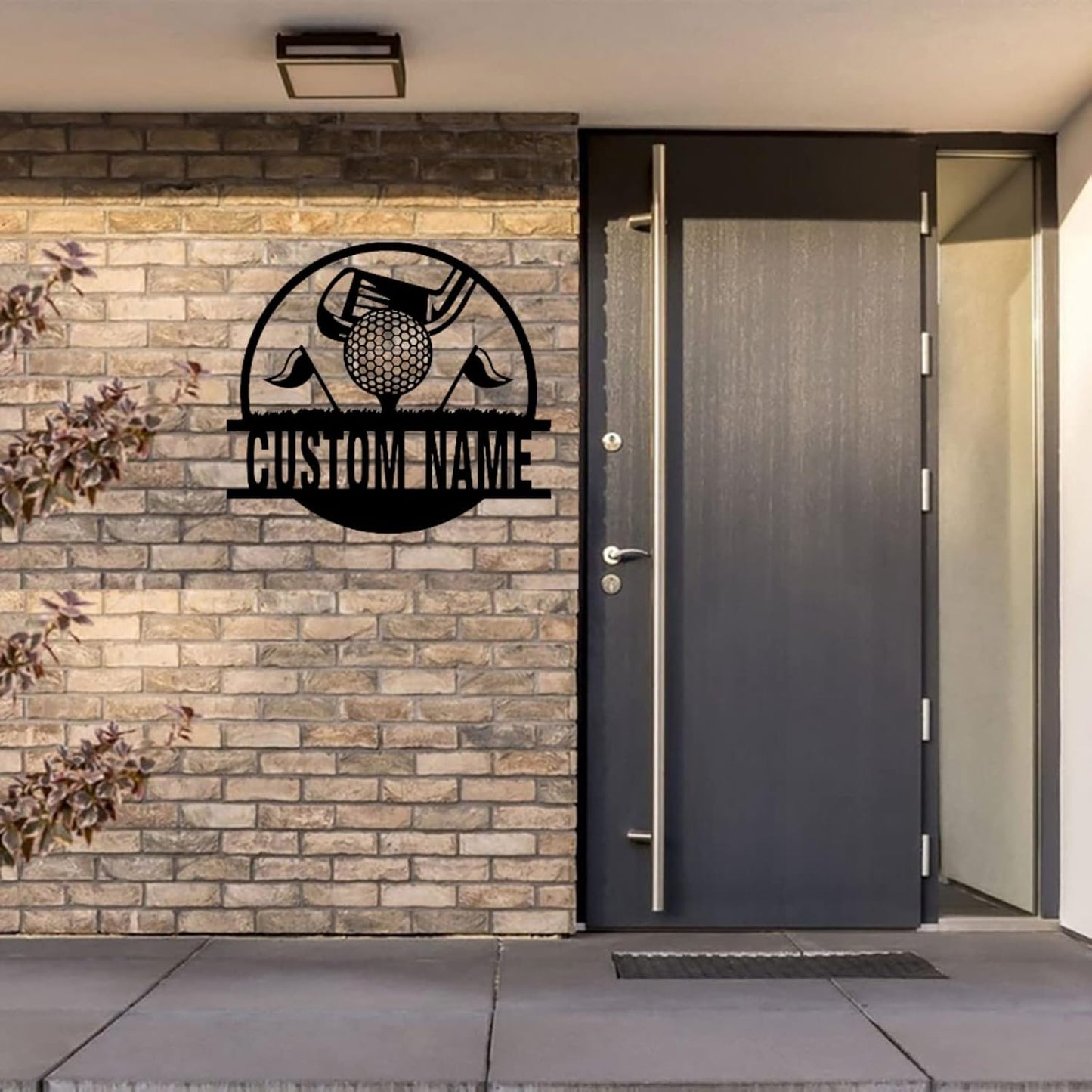 Custom Golf Wall Art - Personalized Golfer Decor - Metal Name Sign