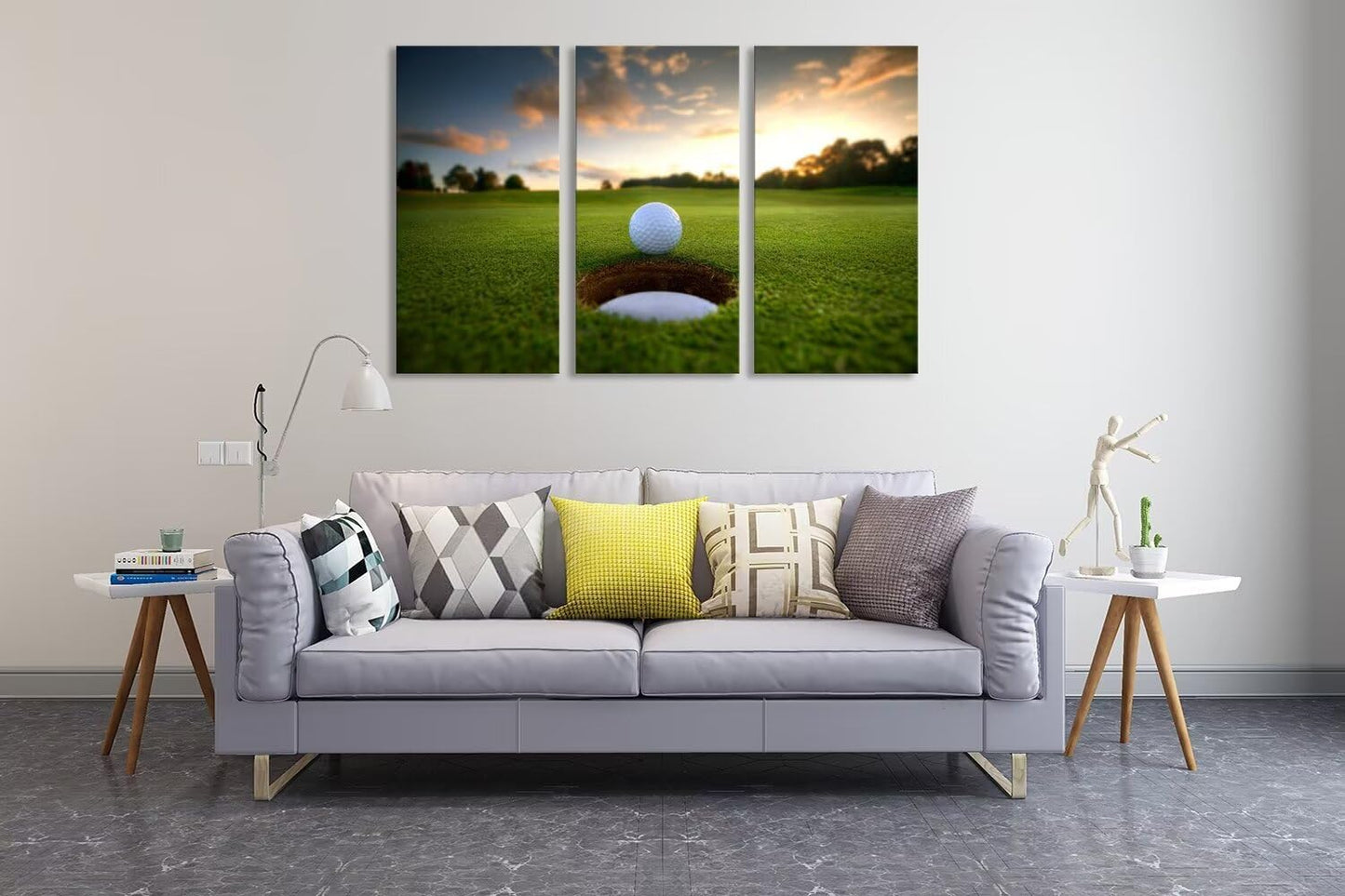 Golf Course Canvas Wall Art for Living Room Bedroom Home Decorations Golf Wall Decor for Office Golf Course Pictures Posters Framed Artwork Canvas Prints Ready to Hang(14''W x 28''H x3)