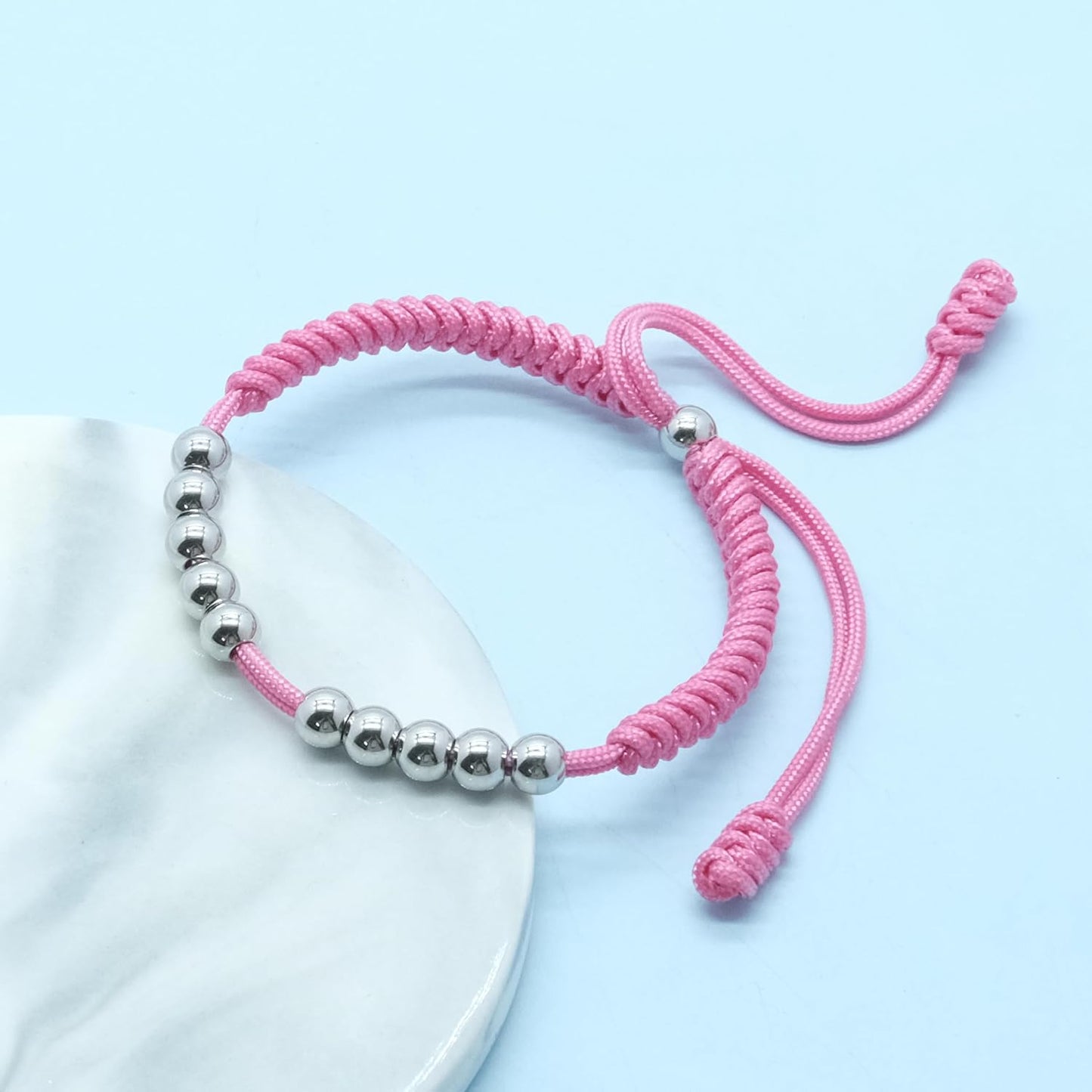 LAMIBEE Premium Golf Stainless Steel 10 Bead Score Counter Bracelet, Golf Stroke Count Bracelet, Resizable Easy Adjust Golf Round Scoring Tracker, Durable Stylish Golf Accessory