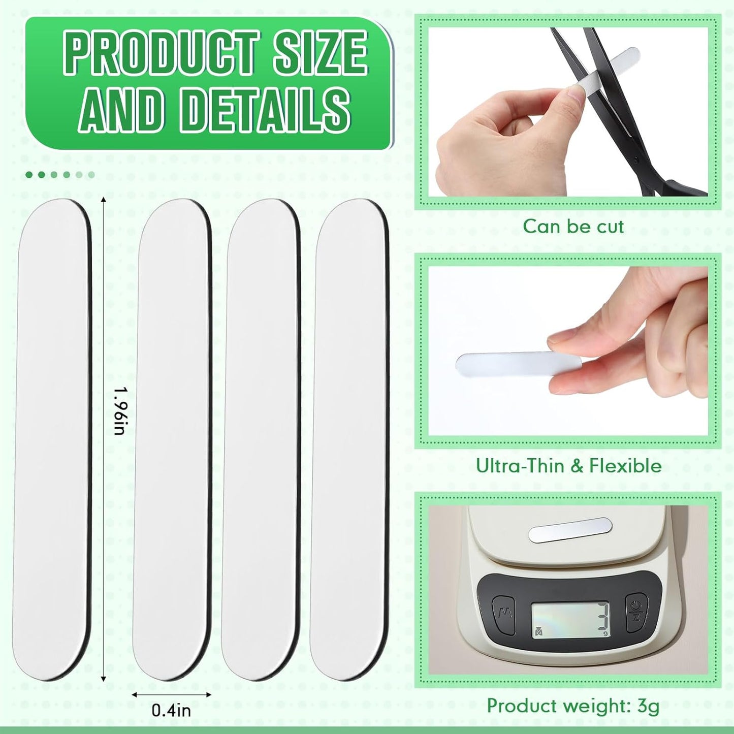 100 Pcs Golf Weighted Lead Tape 0.1 oz/ 3 g Adhesive Lead Tape Strips Add Swing Weights for Golf Clubs Iron Putter Tennis Racket Squash Racquet Adjust Weight