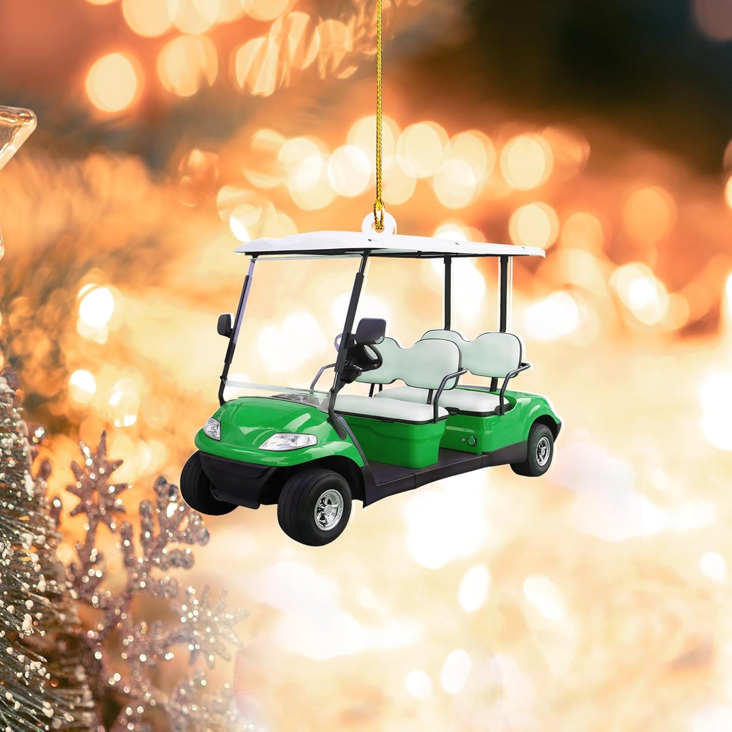 Personalized Golf Ornaments for Christmas Tree 2025 Custom Golf Christmas Ornament Golfing Bag Ornament Sports Golf Cart Ornaments Gift for Golfer Bag Golfing Lovers Hanging Decoration (G19)