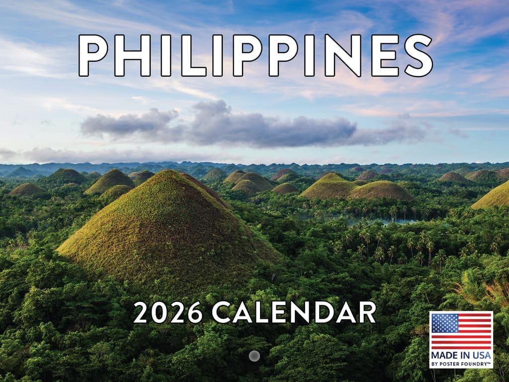 Philippines Calendar 2026 Monthly Wall Calender 12 Month | American Made In The USA