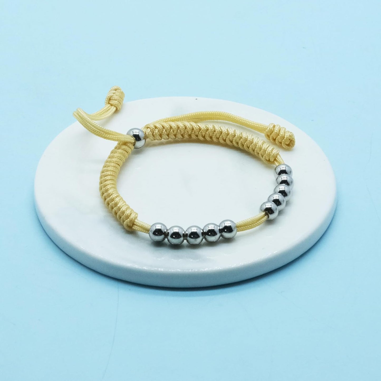 LAMIBEE Premium Golf Stainless Steel 10 Bead Score Counter Bracelet, Golf Stroke Count Bracelet, Resizable Easy Adjust Golf Round Scoring Tracker, Durable Stylish Golf Accessory