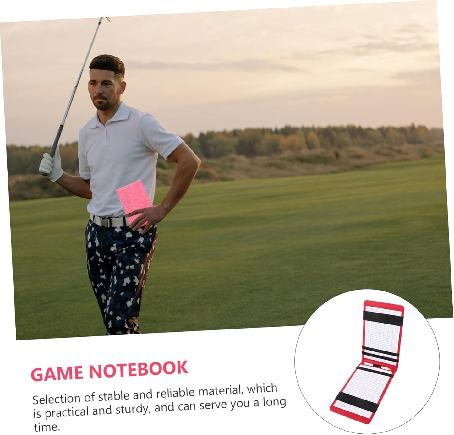 BESPORTBLE Golfing Recording Scorebook Simple Protective Notebook for Golf Scorecards Sturdy Pu Material Golfing Log Book for Golf Enthusiasts
