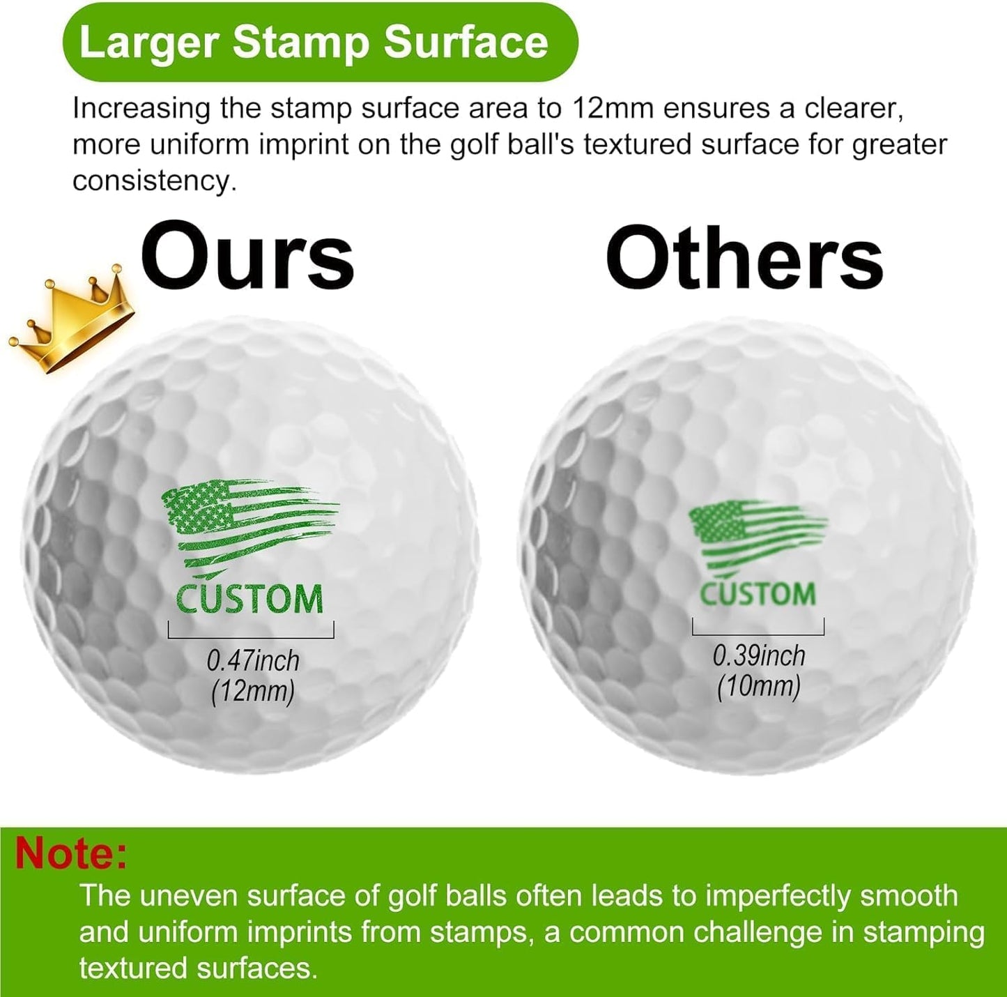 Personalized Golf Ball Stamp, Self-Inking Quick-Dry Waterproof Ink, Custom Name Initials Monogram Logo, Metal Gift Case with Refill, for Golfers Dad Husband