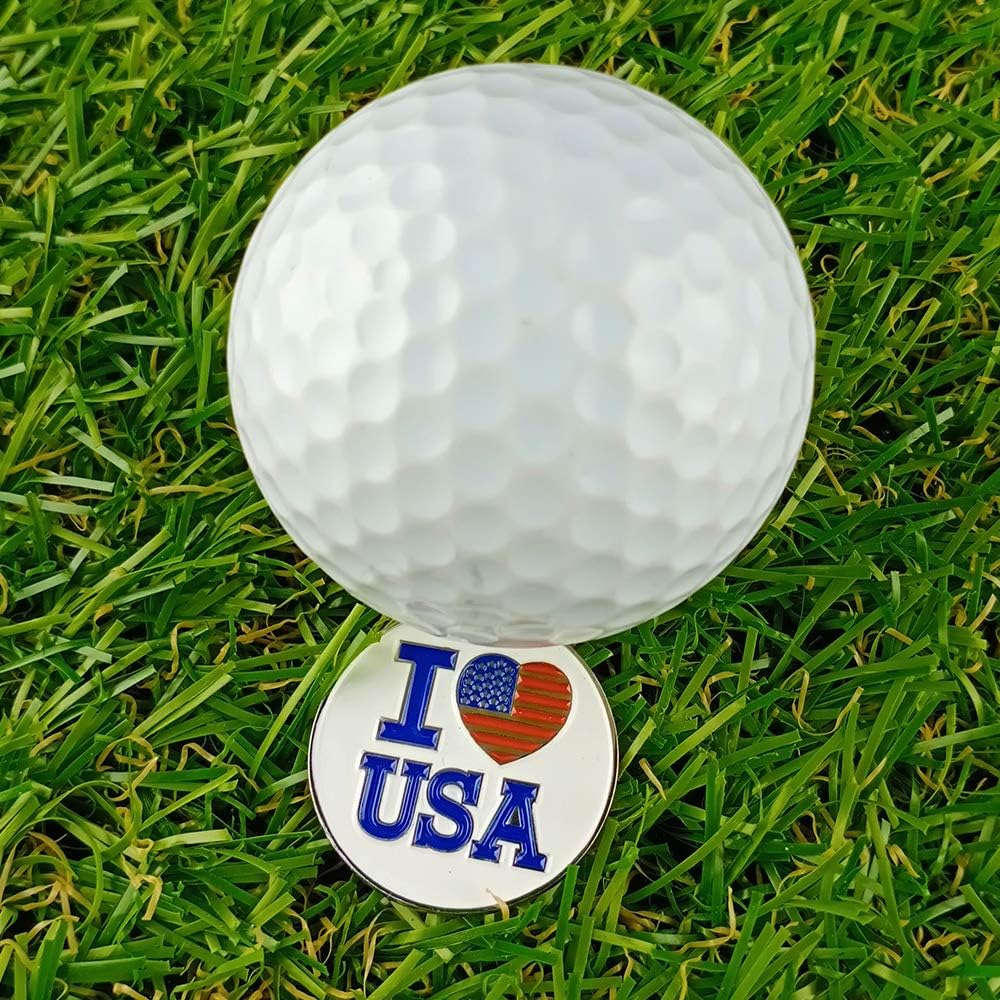 Golf Ball Markers with Hat Clips Value Sets for Men Women Golfer, Removable Attaches Easily to Golf Cap Premium Gifts