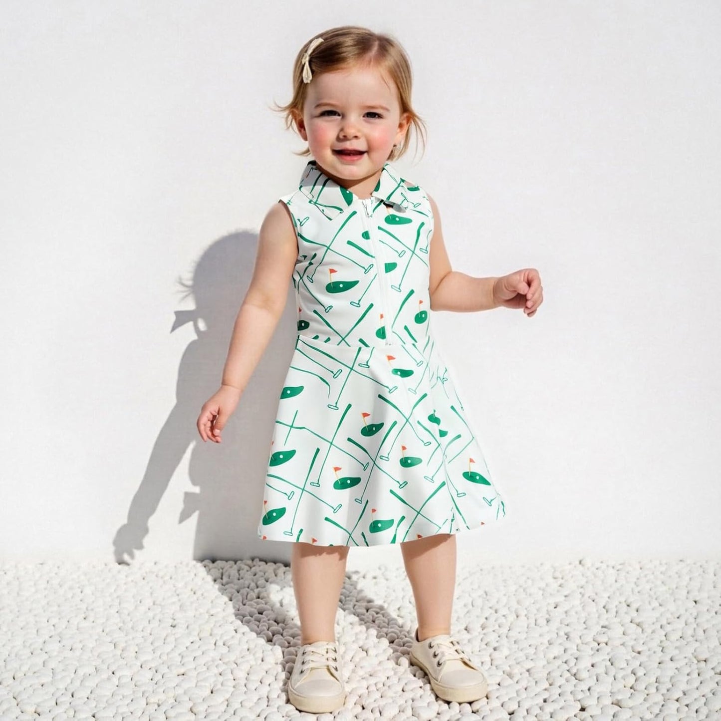 Little Girls Mardi Gras Outfit Toddler Sleeveless A Line Sun Dress Kids Zipper Party Dresses Spring Summer Clothes
