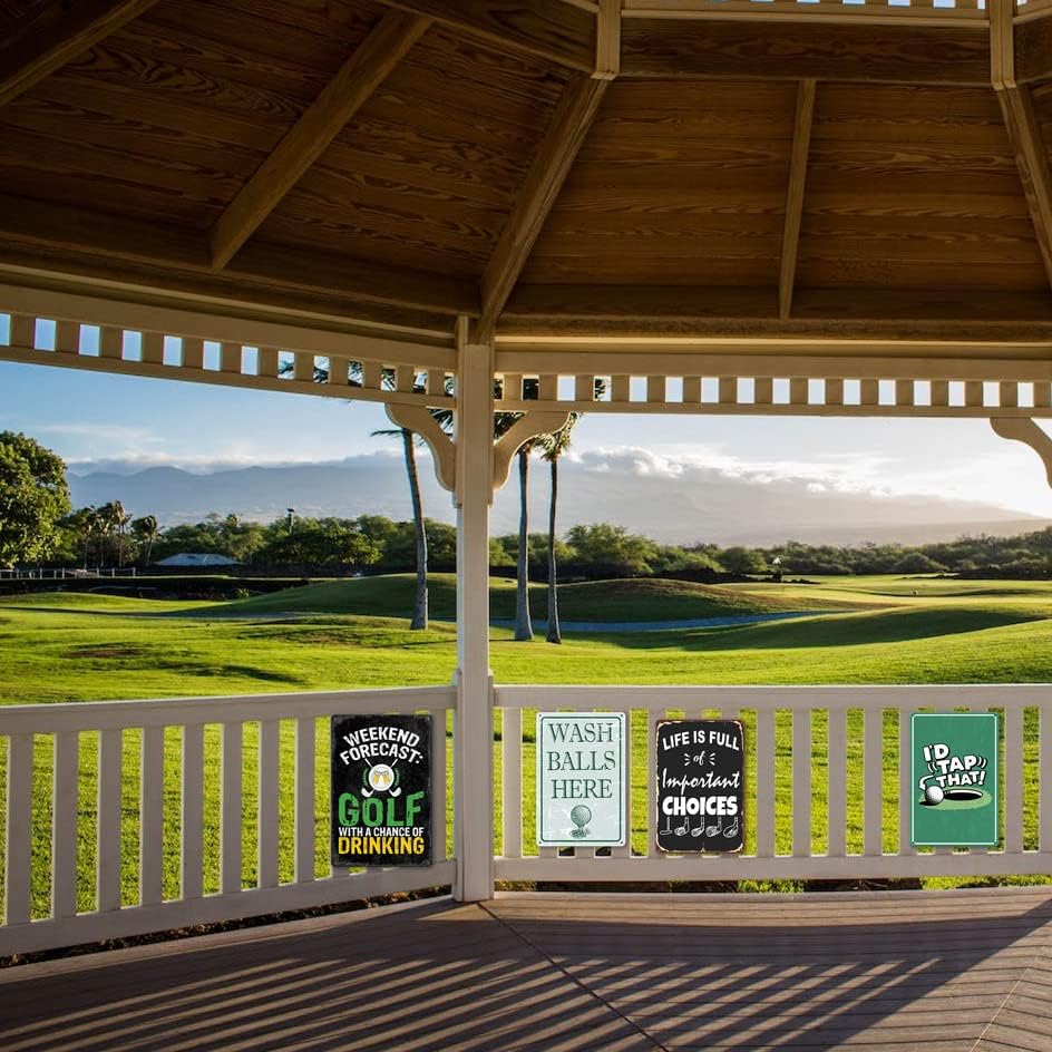 Golf Sign Metal Signs Vintage Funny Tin Signs For Man Cave Signs And Decor Caution Golf Cart Vintage And Retro Signs Personalized Golf Themed Decor 8X12 Inch