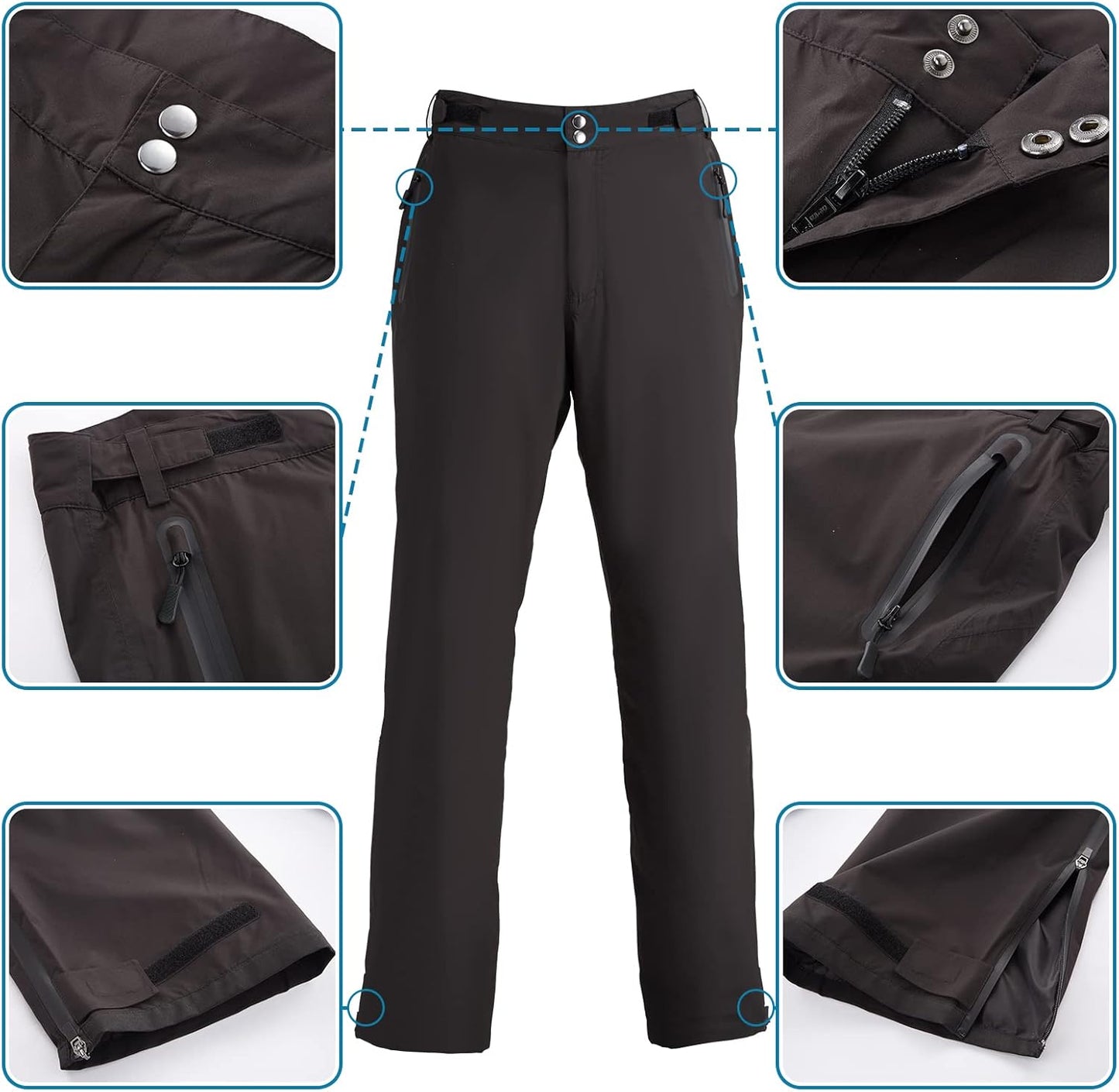 K.E.J. Golf Rain Jacket for Men Waterproof Raincoat Lightweight Jacket Golf Suit for Hiking Cycling Running Camping Traveling