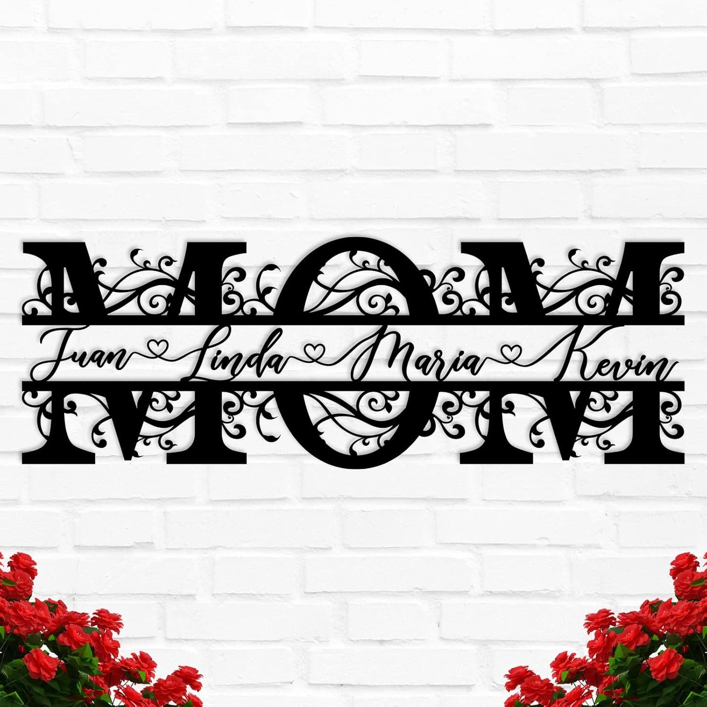 Personalized Mothers Day Gifts, Custom Mother's Day Gifts from Daughter, Custom Mom Metal Sign with Kids name, Mothers Day for Mom, Personalized Metal Name sign Gifts for Grandma