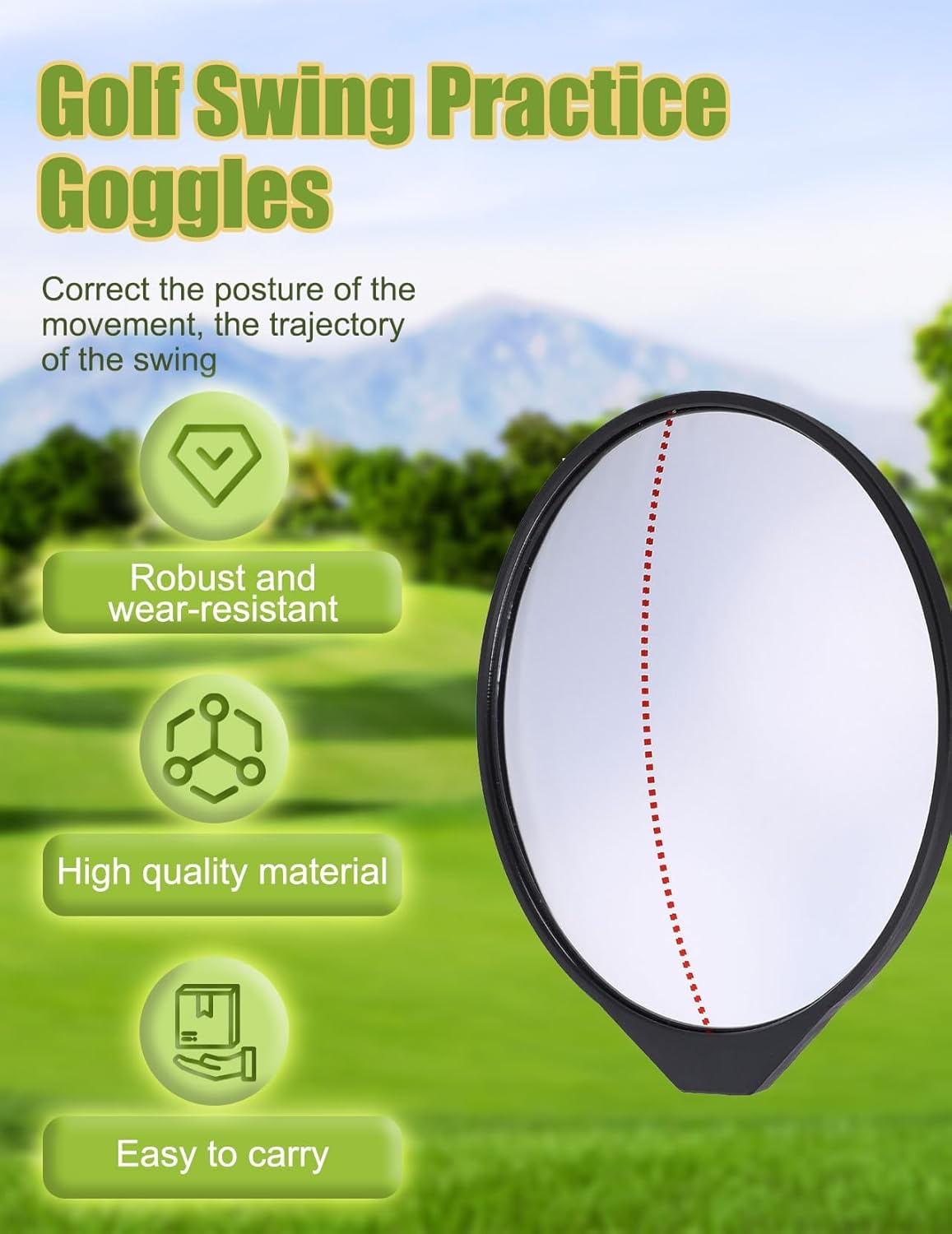 Golf Putting Mirror - Adjustable Wide-Angle Training Aid with Non-Slip Base for Stroke Alignment