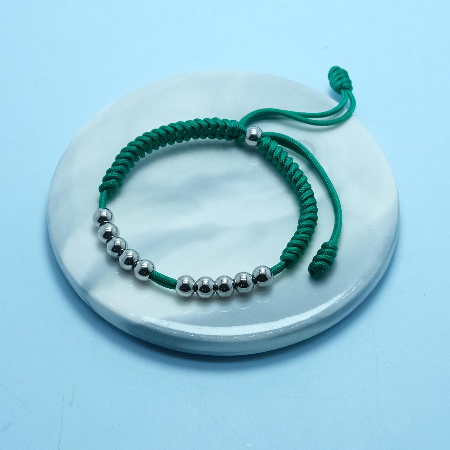 LAMIBEE Premium Golf Stainless Steel 10 Bead Score Counter Bracelet, Golf Stroke Count Bracelet, Resizable Easy Adjust Golf Round Scoring Tracker, Durable Stylish Golf Accessory