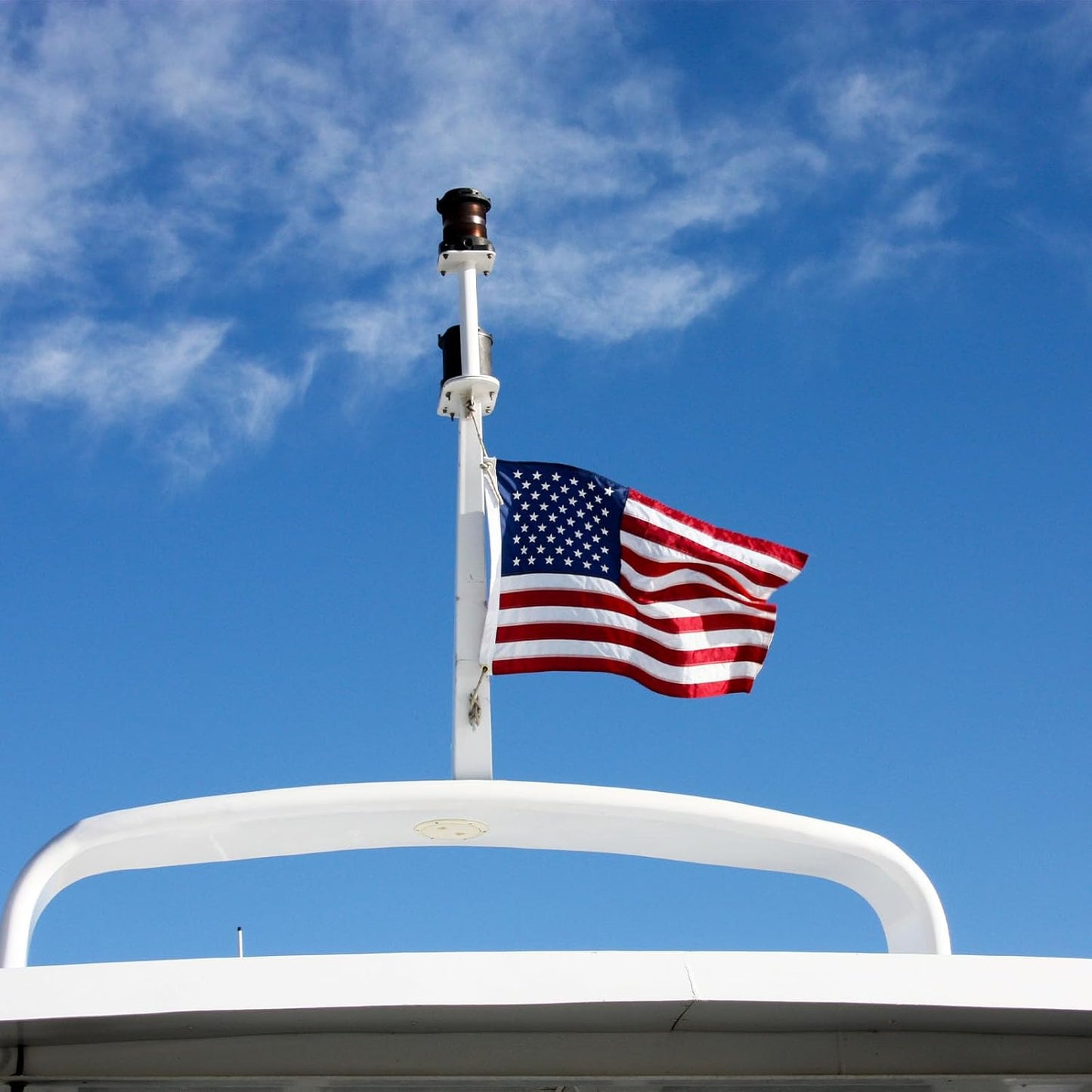 JRED Small American Flag Boat Flag USA 20x30 US Flags for Outside Heavy Duty Outdoor Embroidered Stars 2 Brass Grommets for Marine UTV