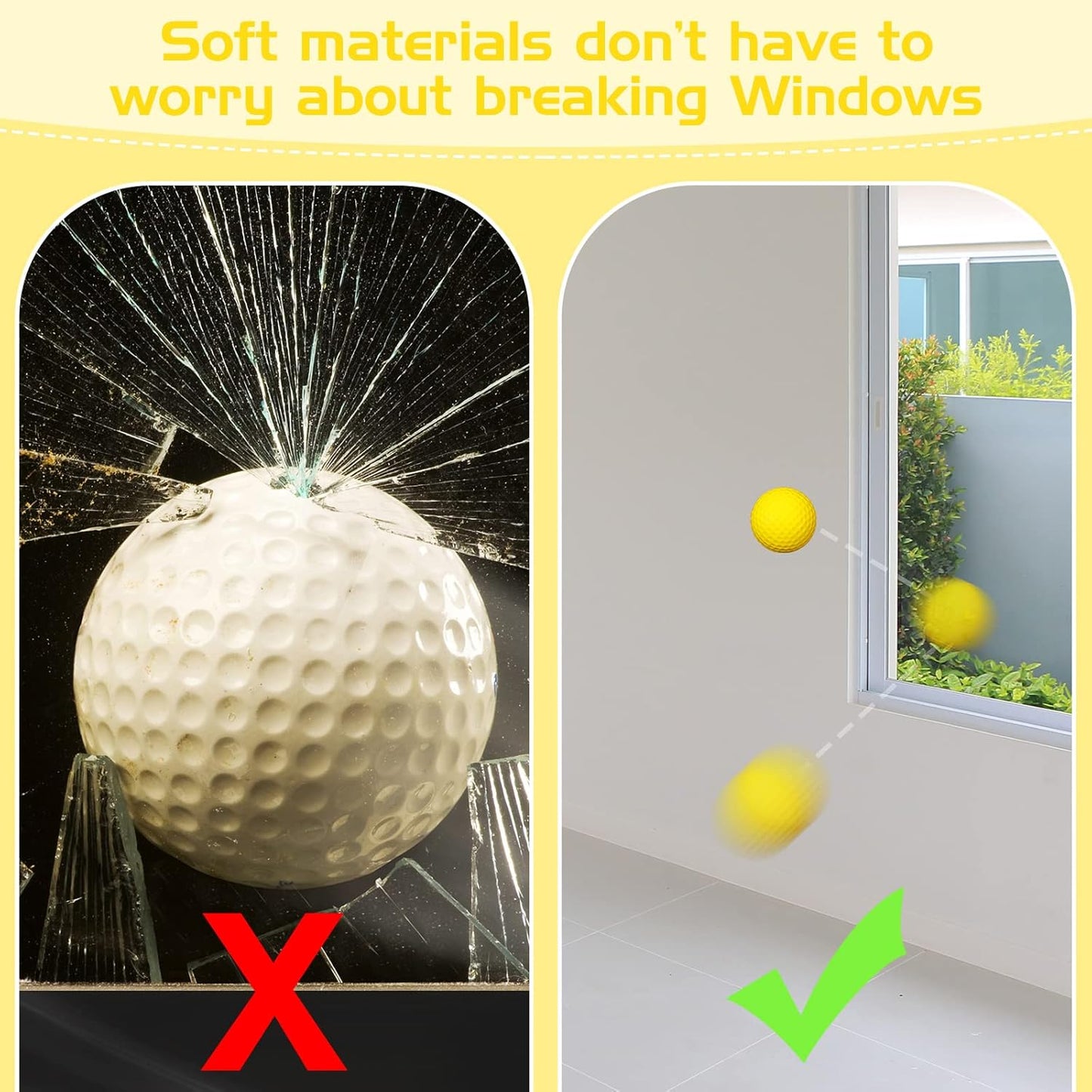 Yilloog 120 Pack Foam Golf Practice Balls Bulk, Soft Foam Balls for Golf Practice, Realistic Feel and Limited Flight Training for Indoor or Outdoor Party