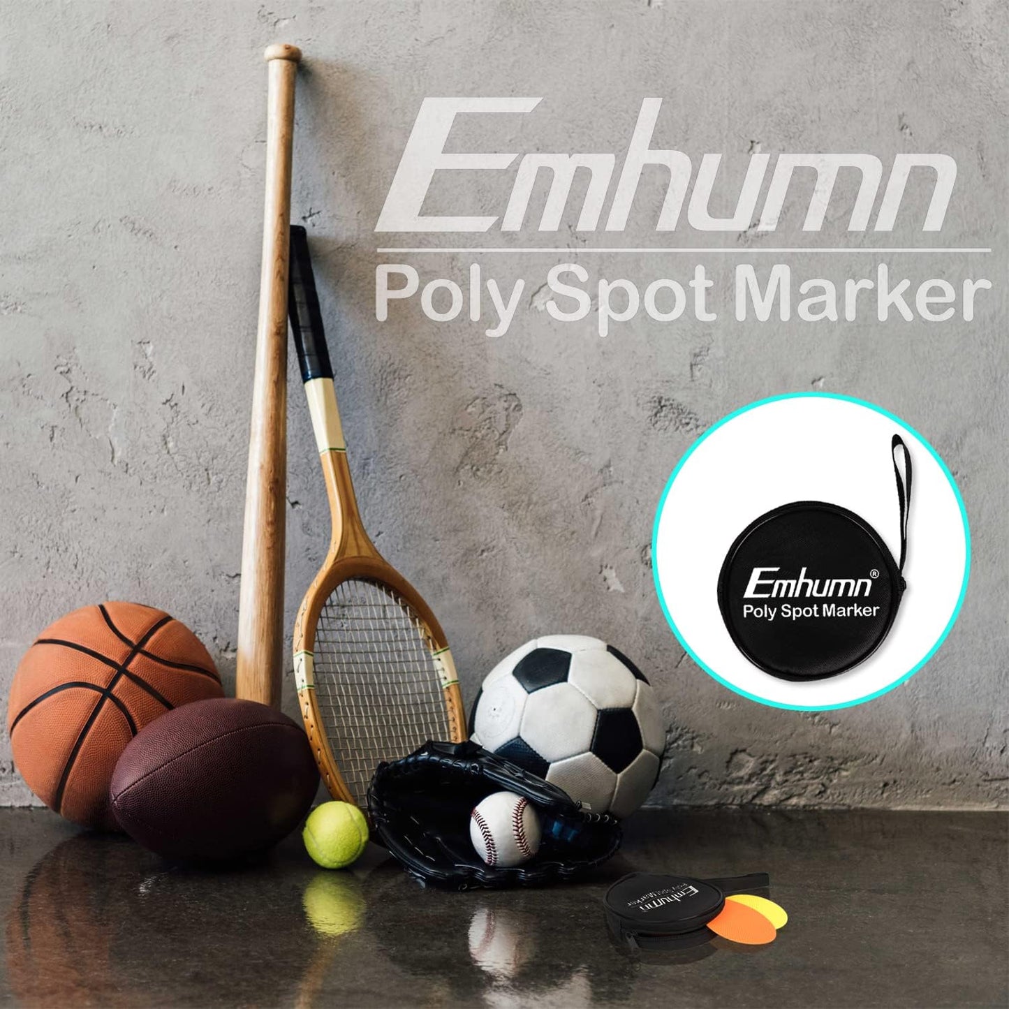 4inch & 9inch Poly Spot Markers for Agility Dot for Gym/PE Training, Dance, 6/12/24 Pcs Round Multiple Color & Size Rubber Non-Slip Spot Marker for Games, Floor Dots and Sport Activities