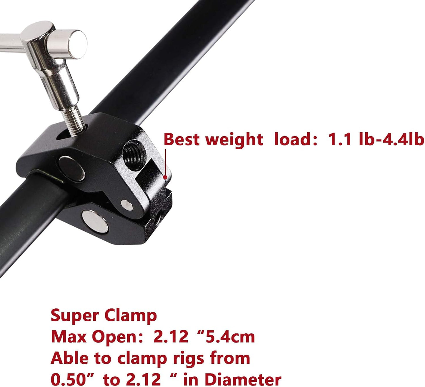 Super Clamp with 1/4 and 3/8 Thread for Photography,Camera Monitor, LED Light,Umbrellas, Plate Glass, Cross Bars, Hooks, Shelves, Photo Accessories-2Pack