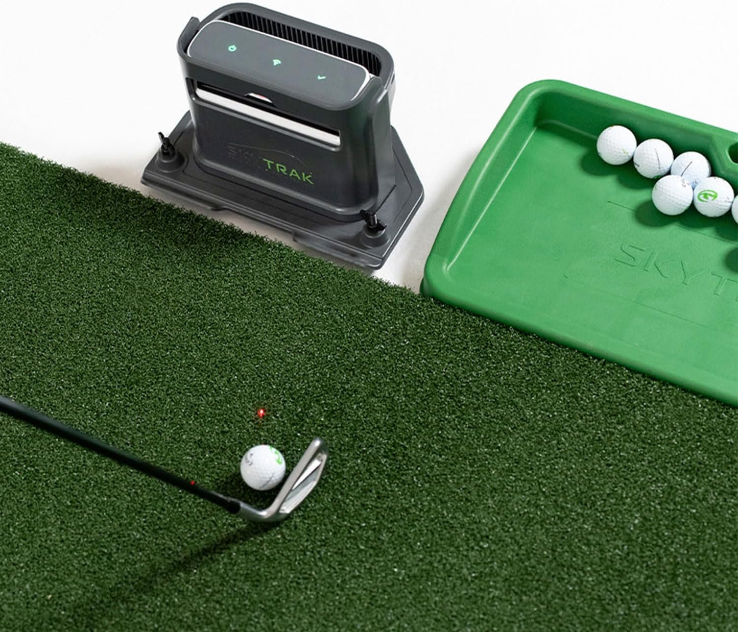 SkyTrak ST+ Golf Simulator – Ultimate Studio Package | Home Golf Simulator with Launch Monitor, Mat, Net & Screen