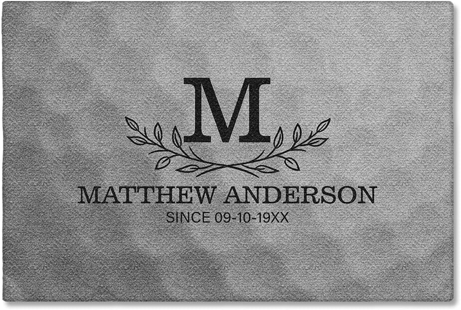 Personalized Golf Doormat – Personalized Welcome Mat with Family Name Year – Non Slip Outdoor Entry Rug for Porch, Garage, or Golf Lover Home Decor, for Men (Golf Doormat 03)