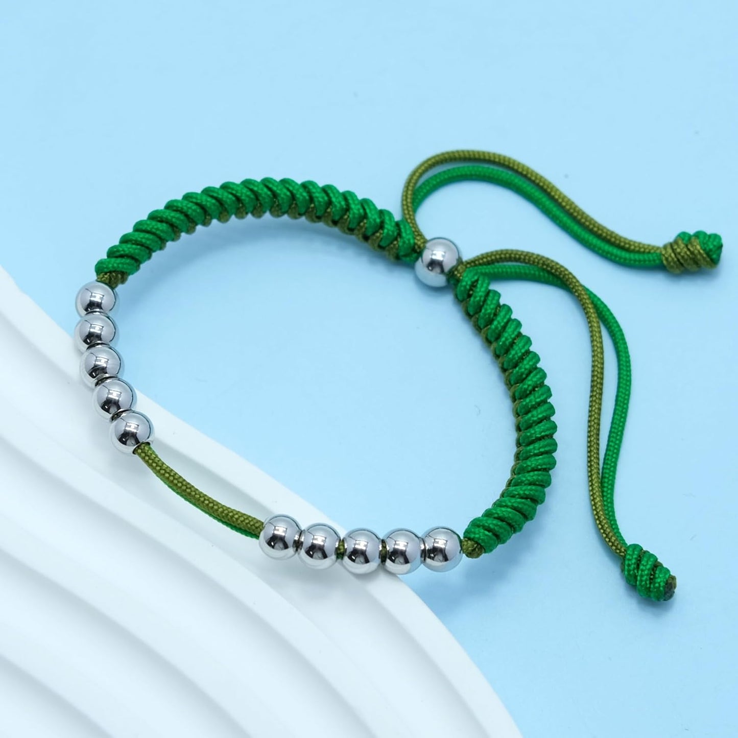 LAMIBEE Golf Stainless Steel 10 Bead Score Counter Bracelet, Golf Stroke Count Bracelet, Resizable Easy to Adjust Golf Round Scoring Tracker, Durable Stylish Golf Accessory