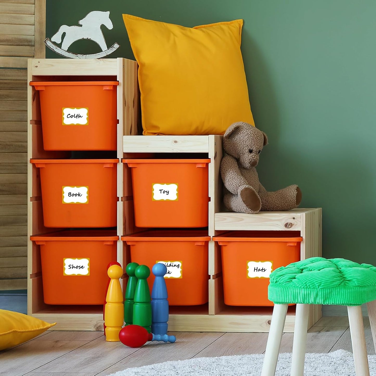 Gold Name Tags,2"x 3" Name Tag Stickers with Gold Border 200 Pcs Adhesive Name Tags Sticker Name Badges Labels for School, Office, Home, Party, Conferences, New Year