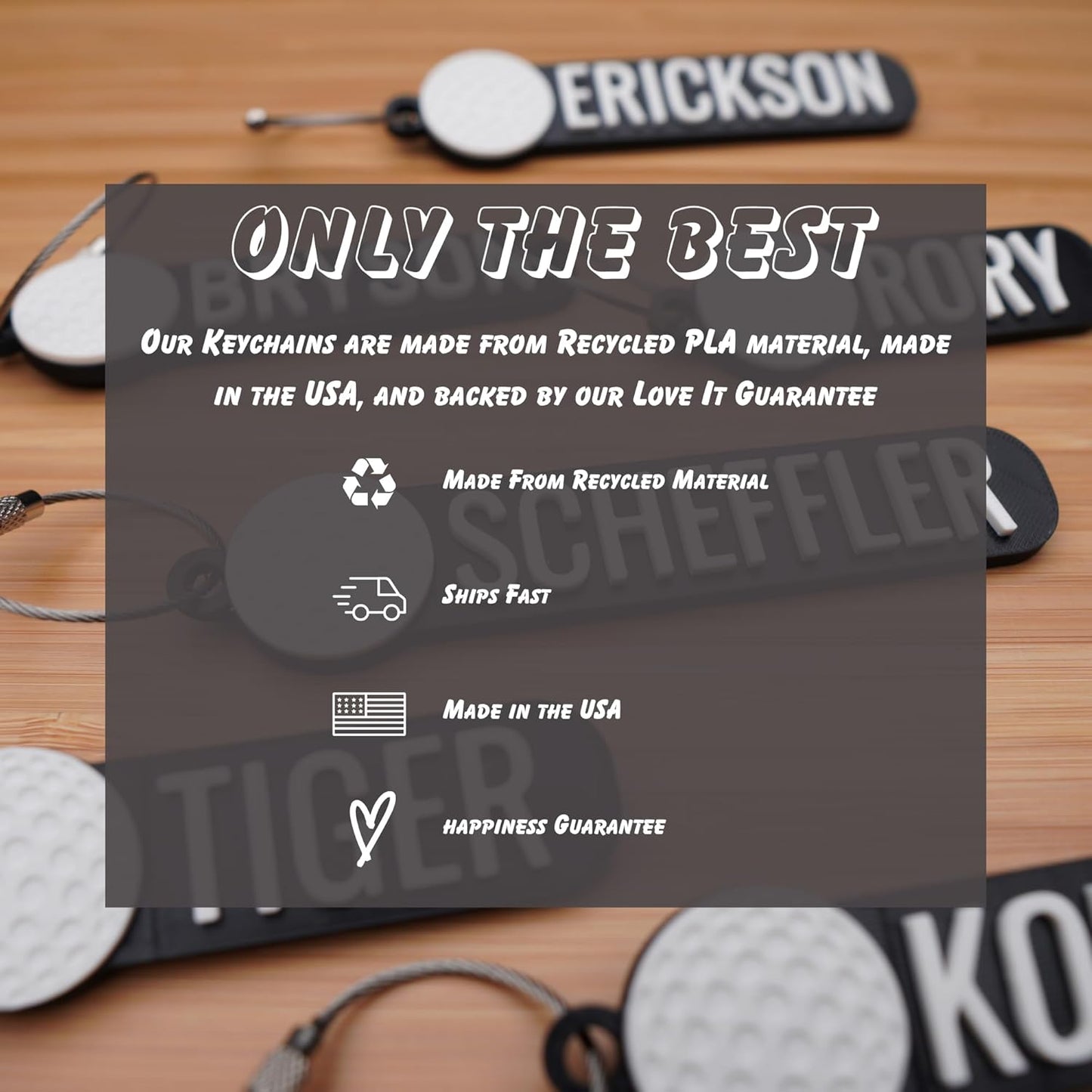 Personalized Golf Keychain, Golf Bag tags, Custom golf water bottle tags, Sports bag keychain, Golf team gift, Keyring charm, Custom golf tag