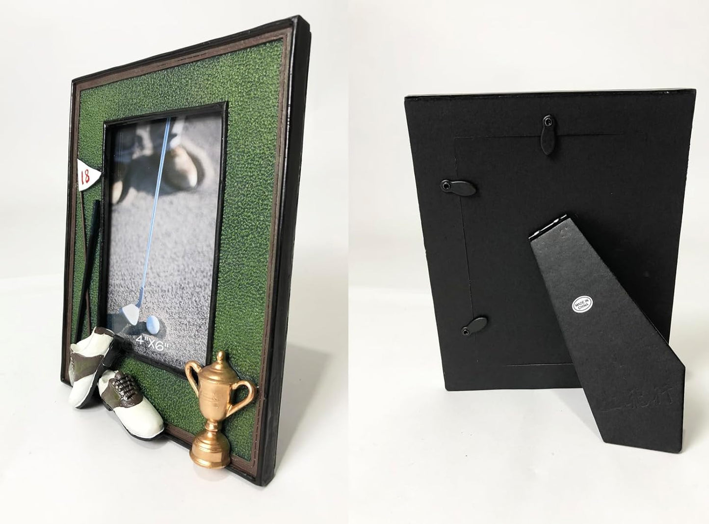 3D Golf Photo Frame - Unique Handmade Golf Gifts for Father/Men/Women/Dad/Mom (Black-2)