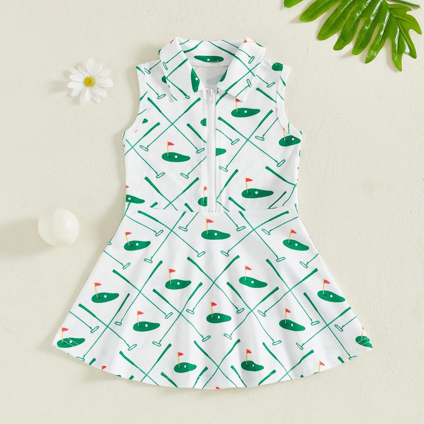Little Girls Mardi Gras Outfit Toddler Sleeveless A Line Sun Dress Kids Zipper Party Dresses Spring Summer Clothes