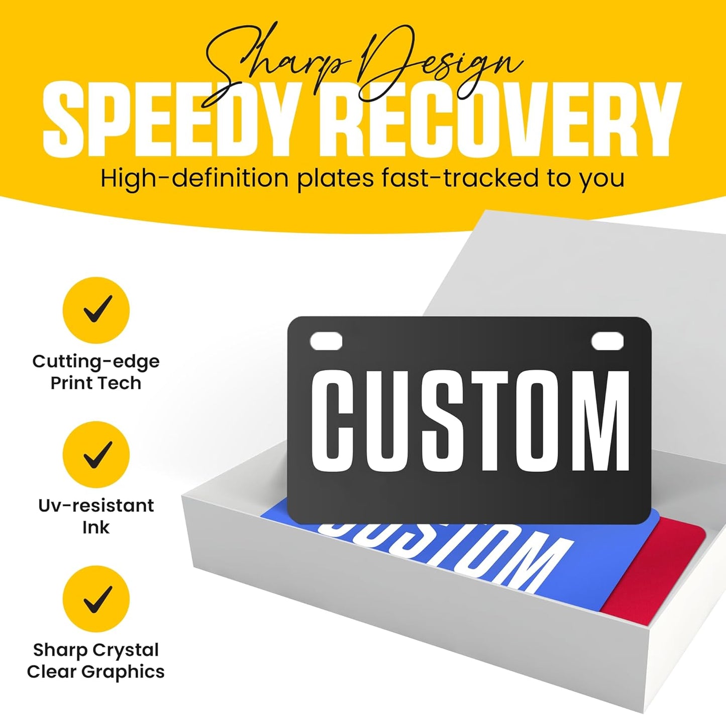 Custom Motorcycle License Plate - Custom Mini License Plate - Utv License Plate - Motorcycle Plate - ATV License Plate - Golf Cart License Plate - 7 x 4 - Choose Colors - Rust Free - Made in USA