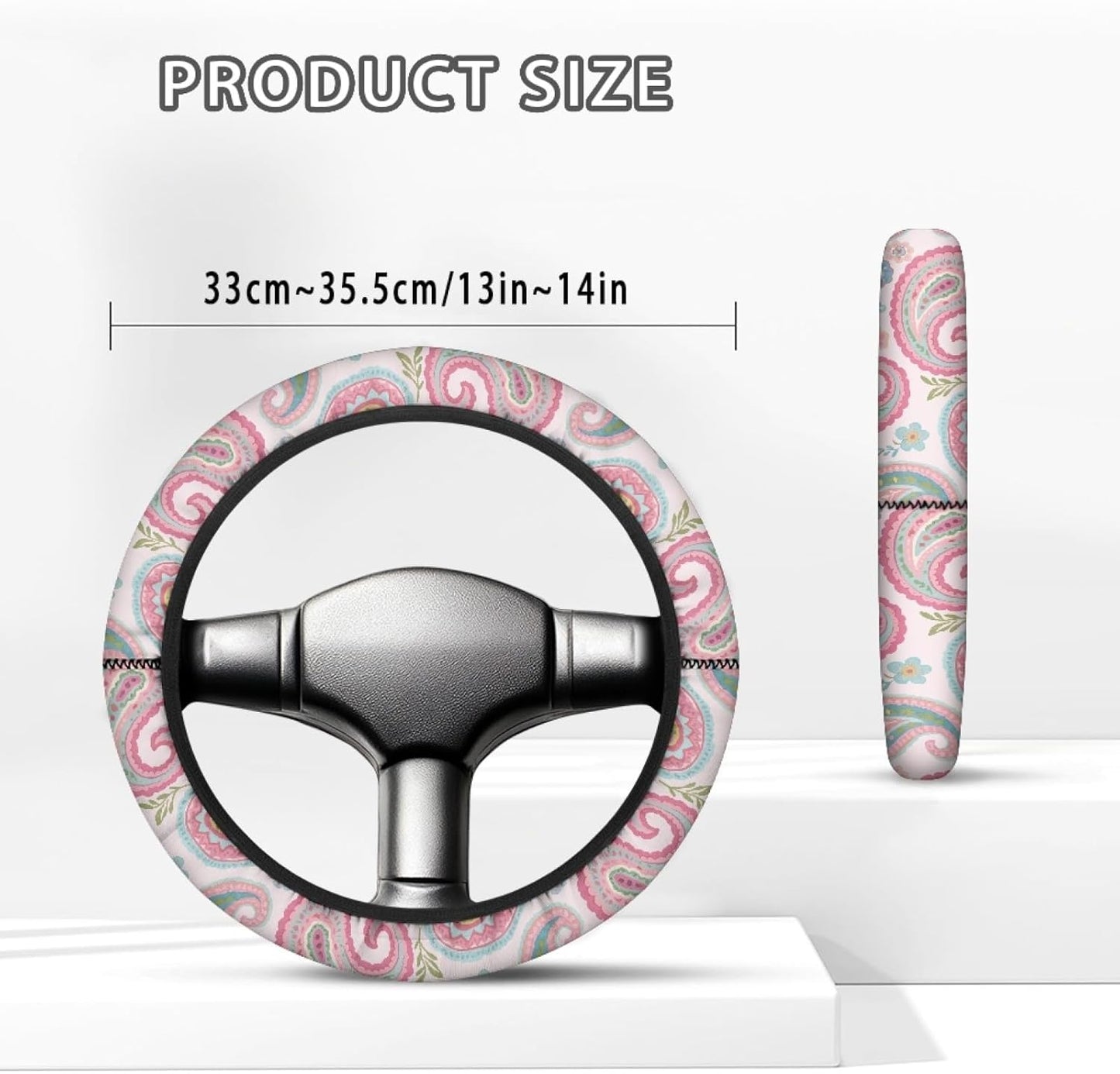 Pink Flowers Golf Cart Steering Wheel Covers Tribal Style Golf Cart Steering Wheel Cover for Club Car Steering Wheel Cover Protection