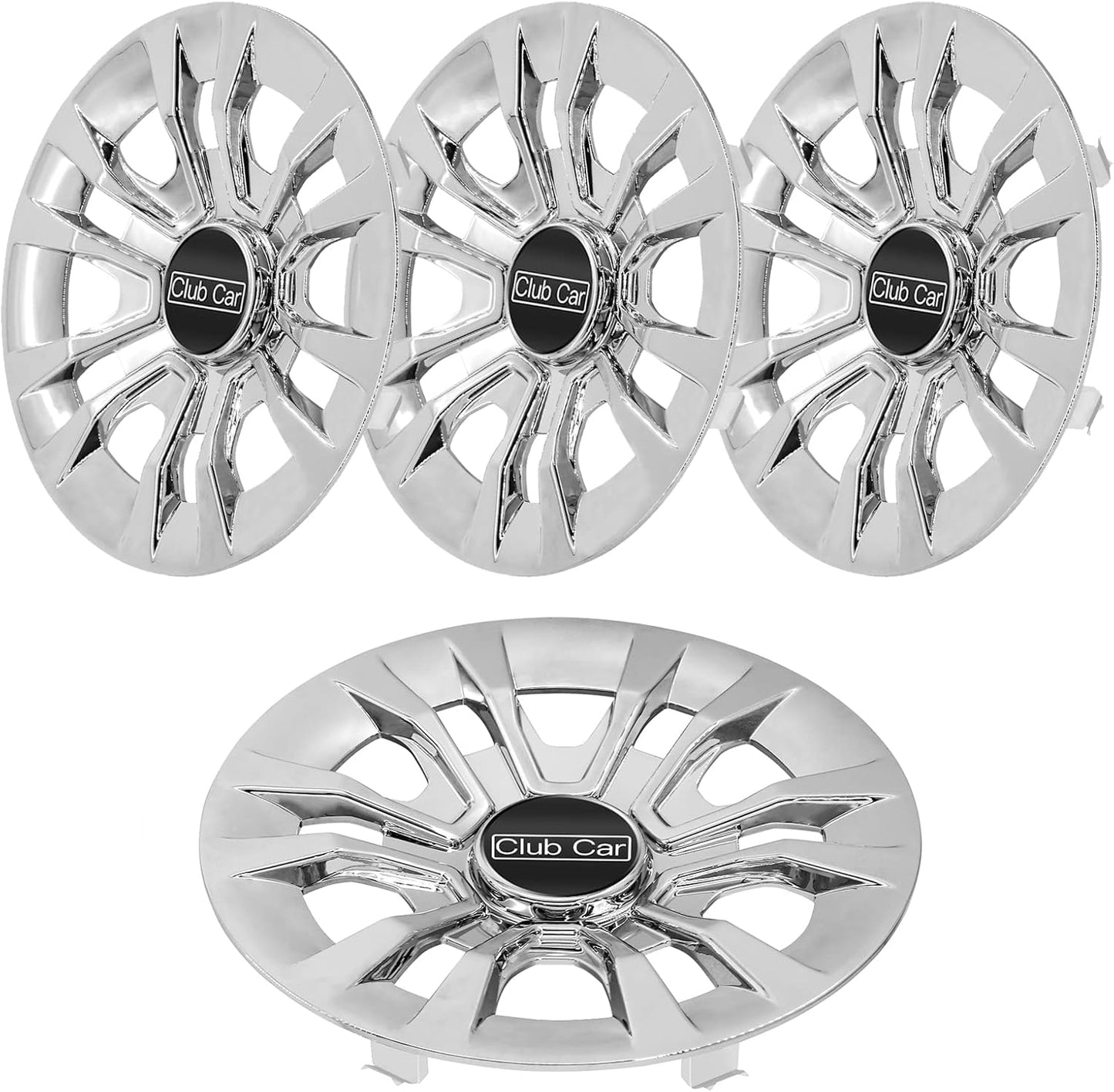 Logo Sticker for Club Car Golf Cart Hubcap 8", Universal Wheel Covers Hub Caps for Club Car, EZGo, Yamaha Golf Buggies Size 8 inch (4 Pack)