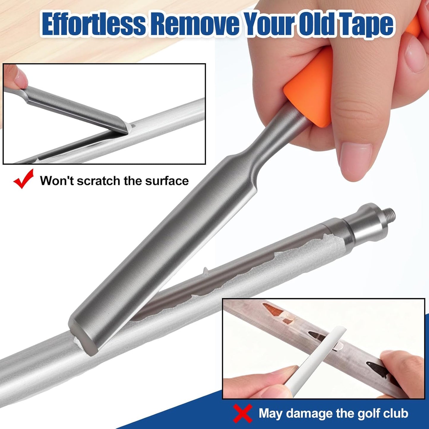 Golf Grip Kit for Regripping Golf Clubs, golf regripping kit include Portable Table 360 Swivel Vise with Rubber Clamp, Grip Removal Tool, 13 pcs Tapes Strips, Solvent Tapes for DIY Pro Club Repair